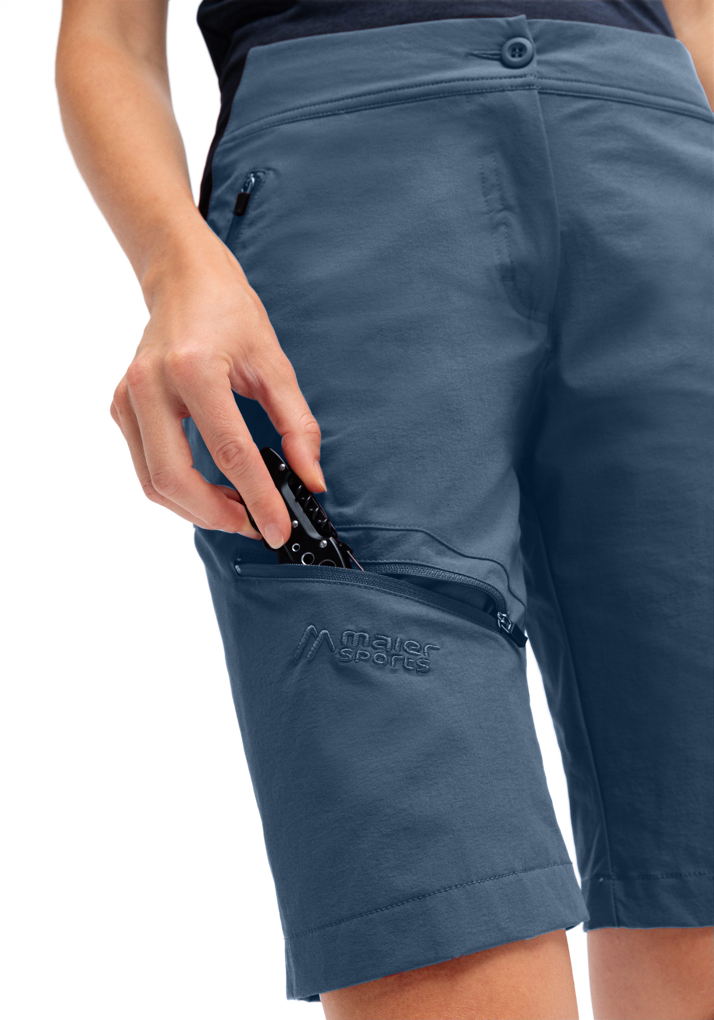 Maier Sports Outdoorbroek Inara Short Vario Dames shorts, korte wandelbroek, outdoorbroek, 4 zakken, regular fit