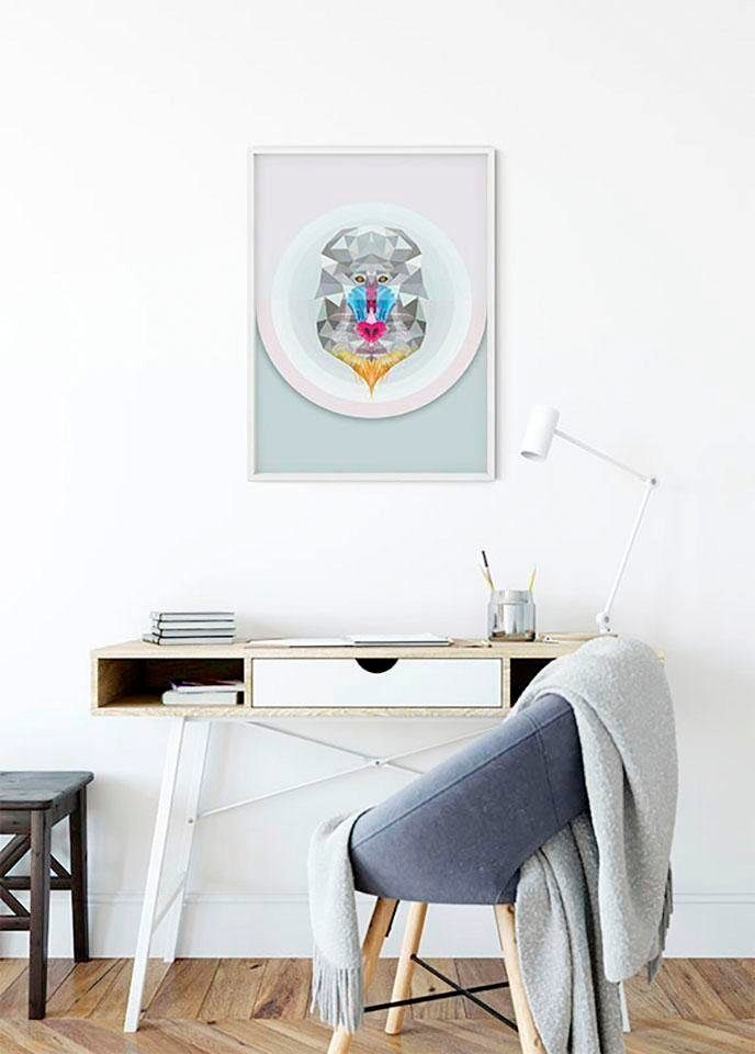 Komar Wanddecoratie Baboon Wanddecoratie - zonder lijst (1 stuk)