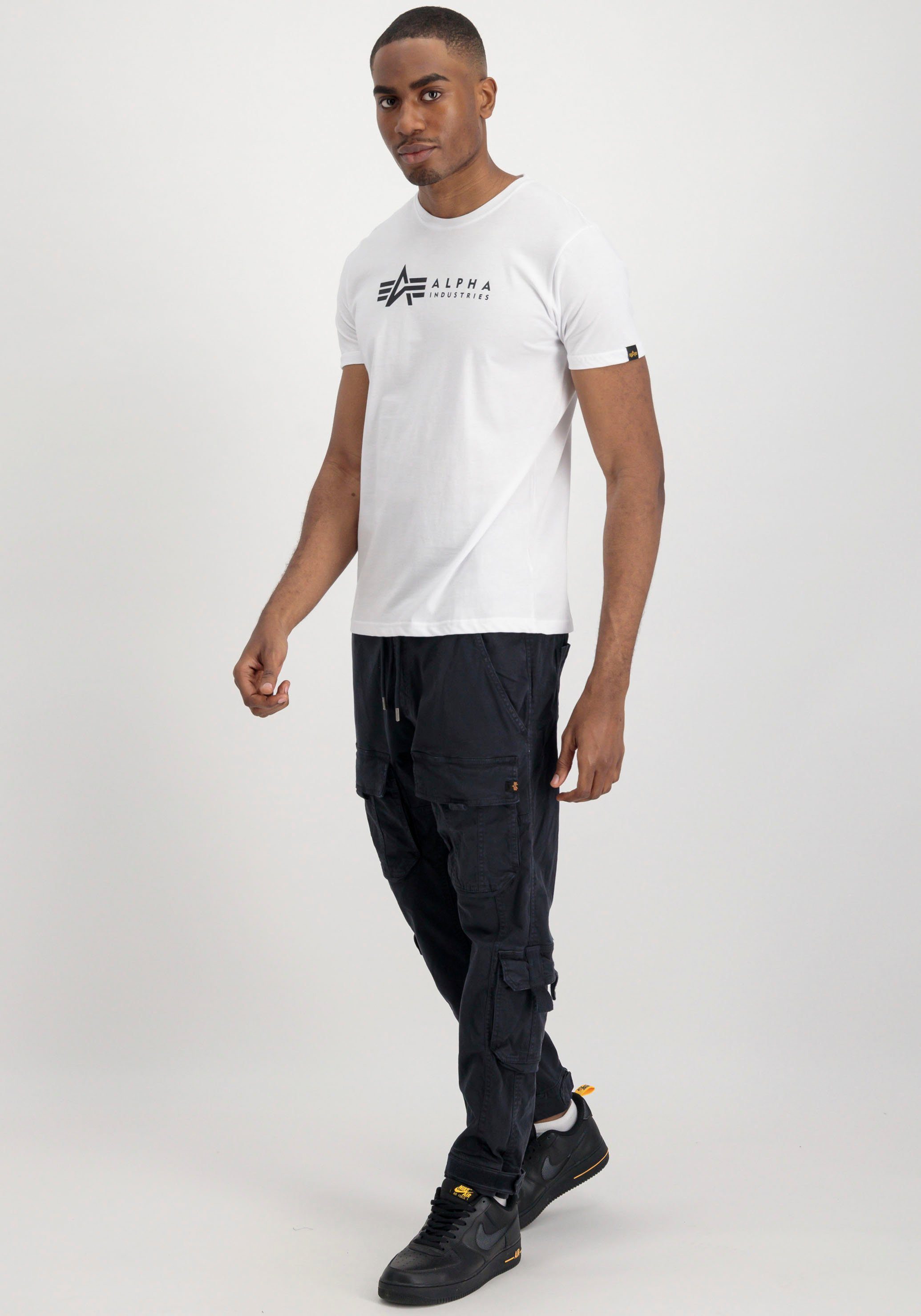 Alpha Industries Shirt met ronde hals Label T 2 Pack (2-delig, Set van 2)