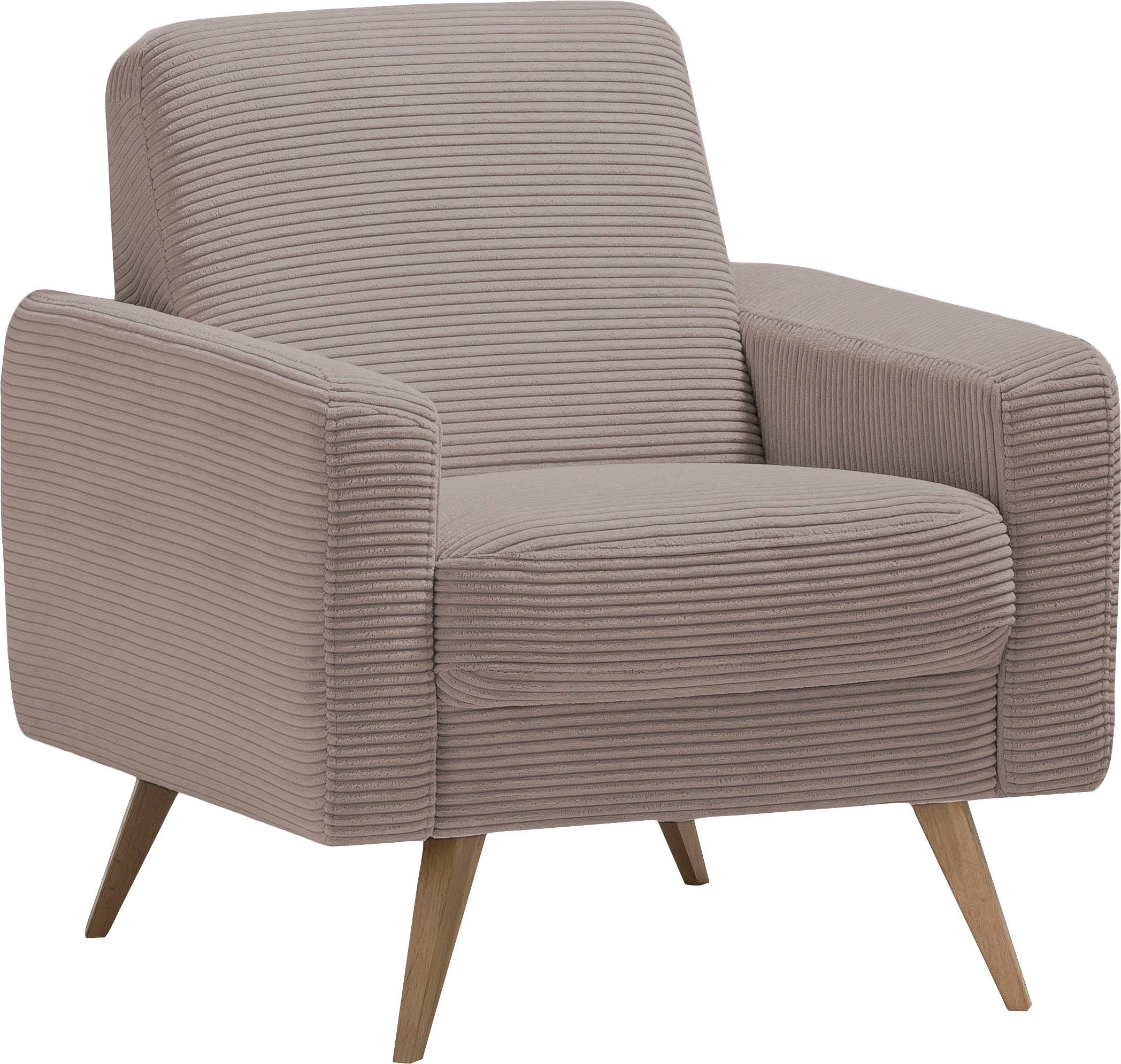 exxpo - sofa fashion Fauteuil Samso, loungestoel elegant en comfortabel, actuele cord bekleding