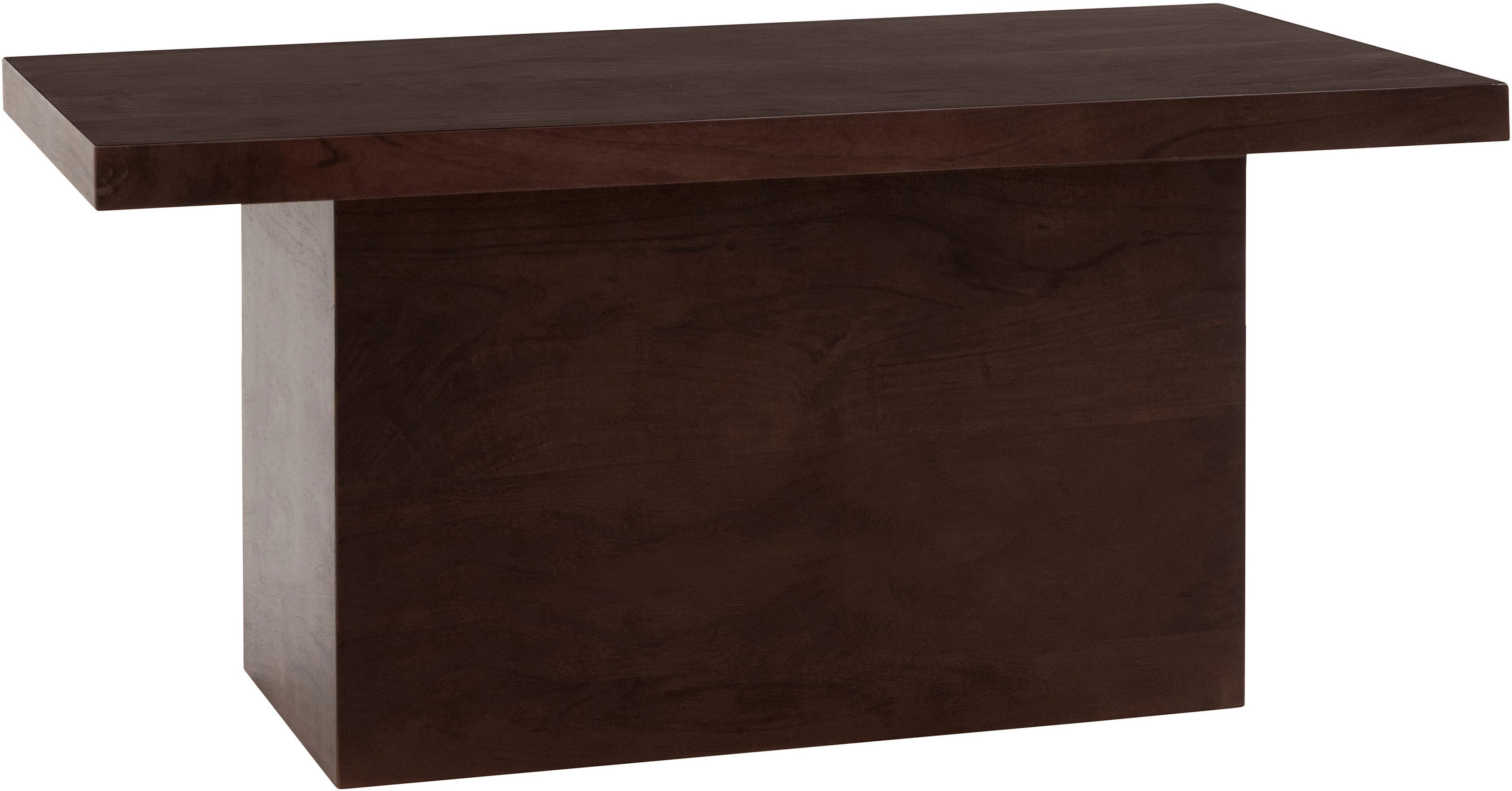 LeGer Home by Lena Gercke Salontafel Elfrieda hoogwaardig massief hout, acacia donkerbruin gelakt, 120x60 cm, zuilenlook