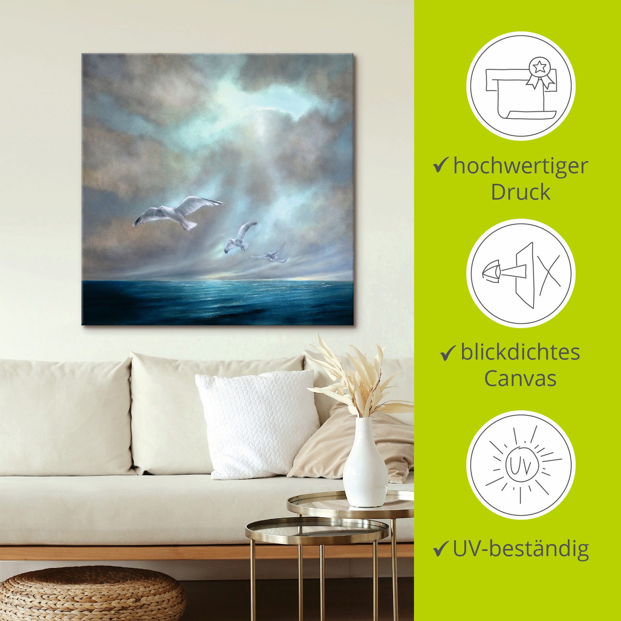 Artland Artprint Vrij zijn als artprint op linnen, muursticker in verschillende maten