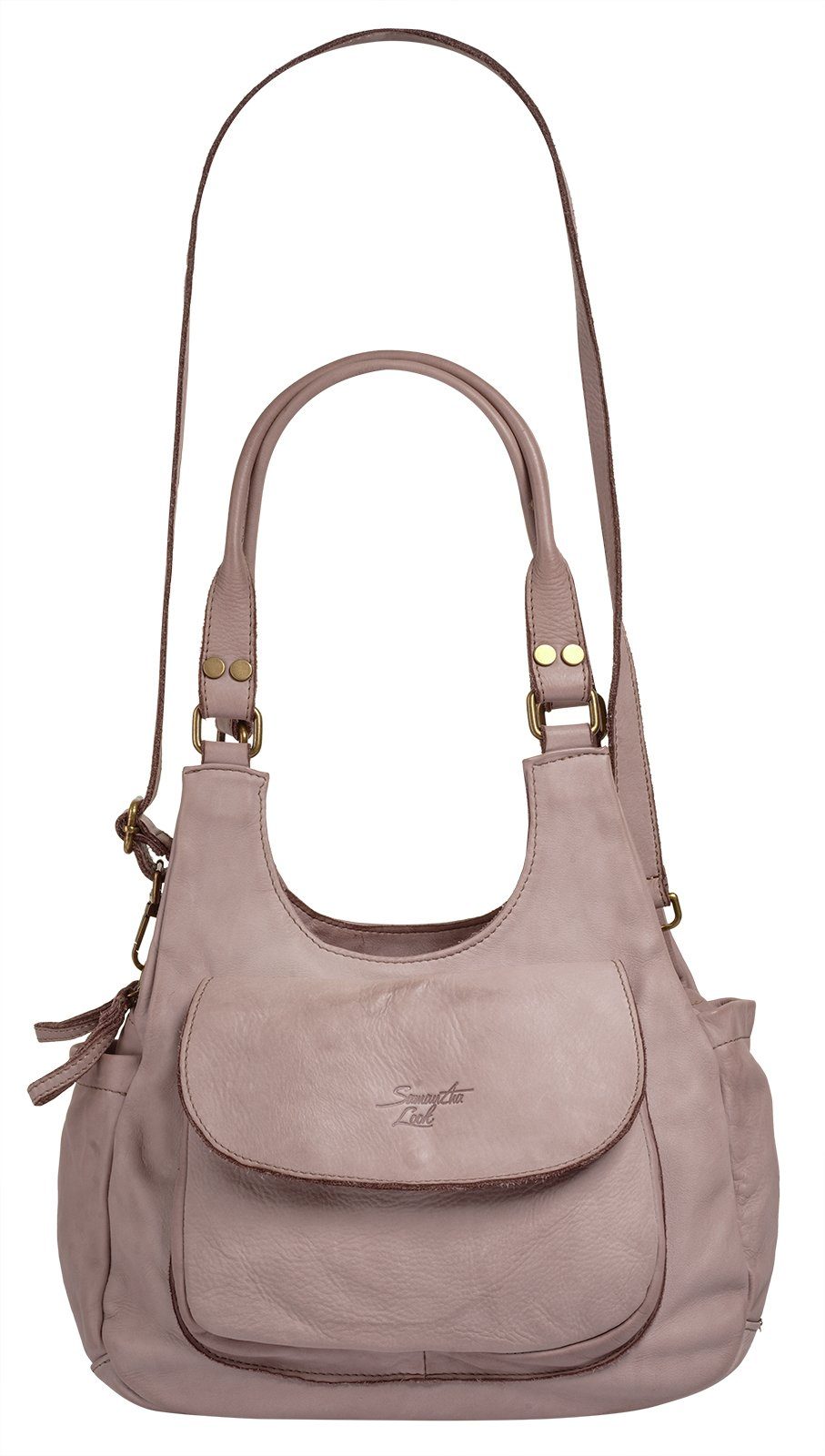 Samantha Look Schoudertas echt leer, made in italy