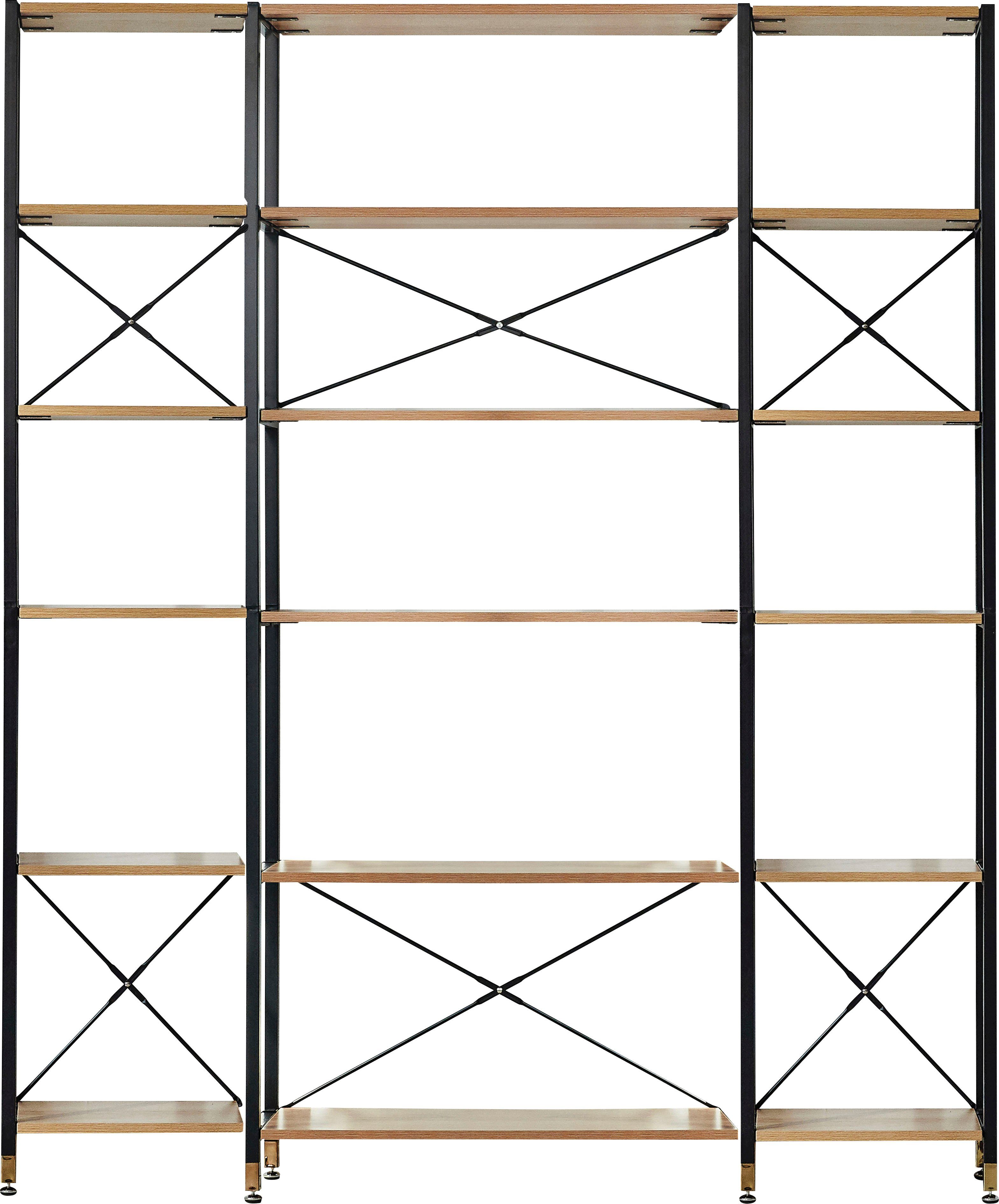 Home affaire Multifunctionele kast MDF met acacia decor open kasten beige