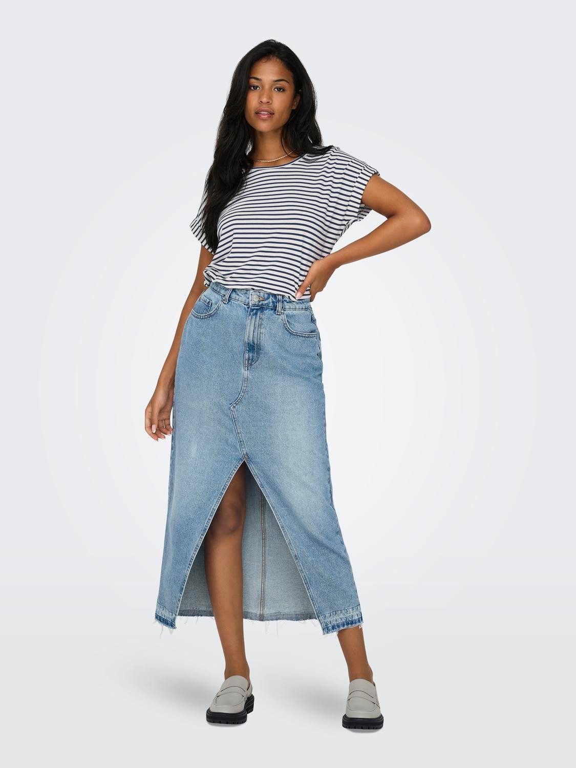 Only T-shirt ONLMOSTER STRIPE S/S O-NECK TOP JRS NOOS