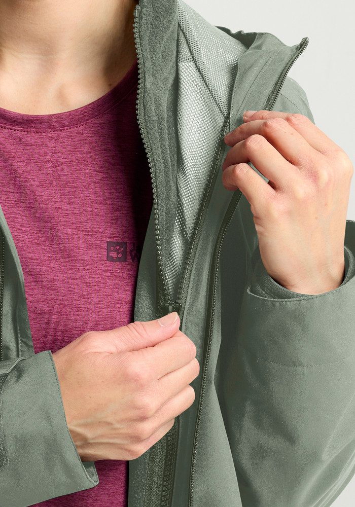Jack Wolfskin Functioneel 3-in-1-jack MOONRISE 3IN1 JKT W met waterafstotende ritsen