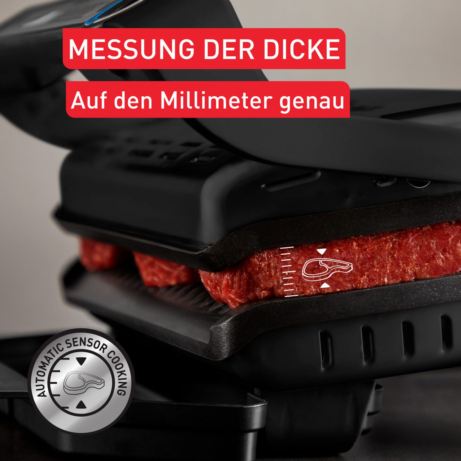 Tefal Contactgrill OptiGrill+ XL, erneuerte Kochstufenanzeige, 9 automatische Programme vernieuwde kookniveau-indicator, 9 automatische programma's + handmatig programma