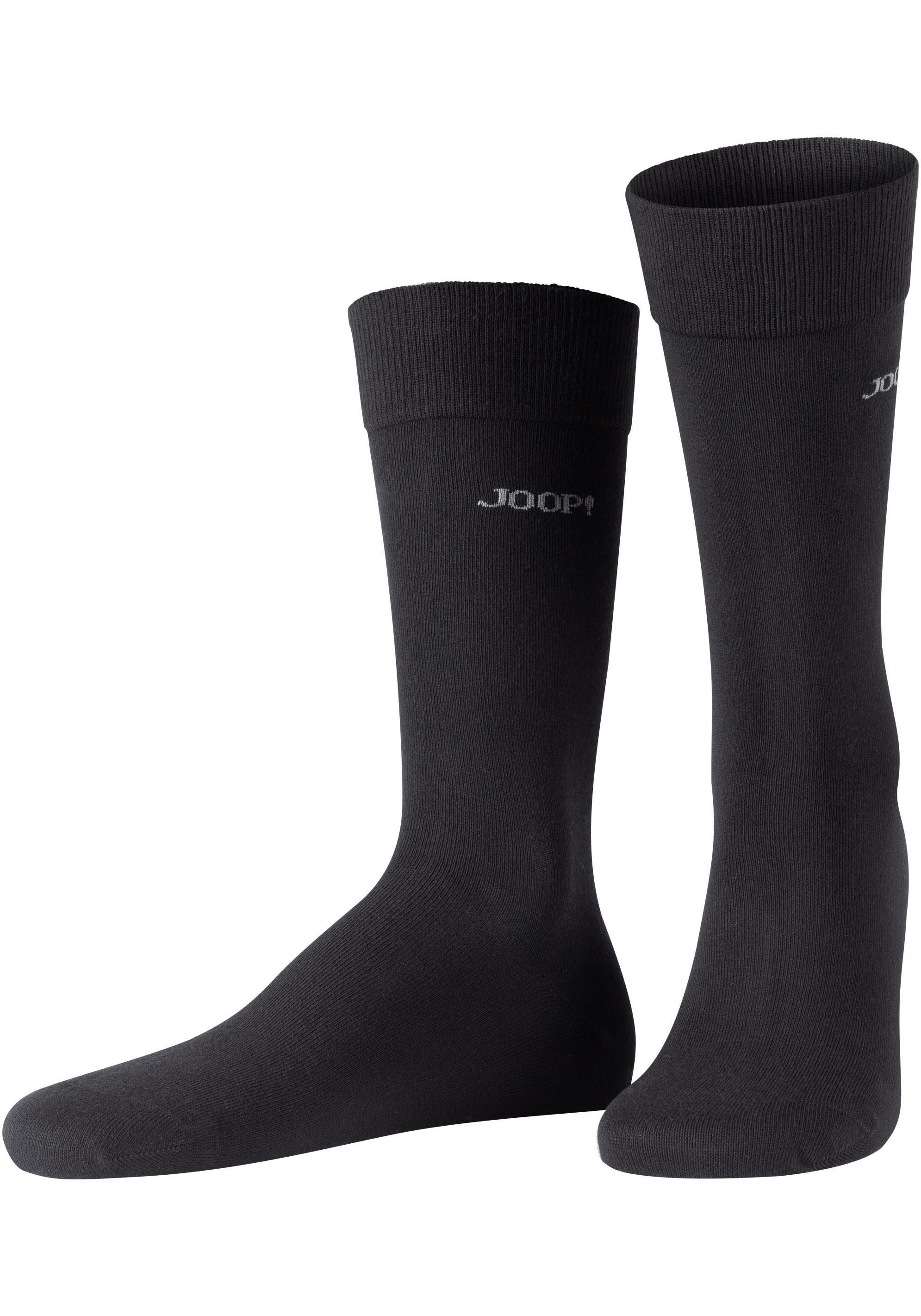 JOOP! Sokken Premium Essentials, versterkte hiel, duurzame teen (Set van 4)