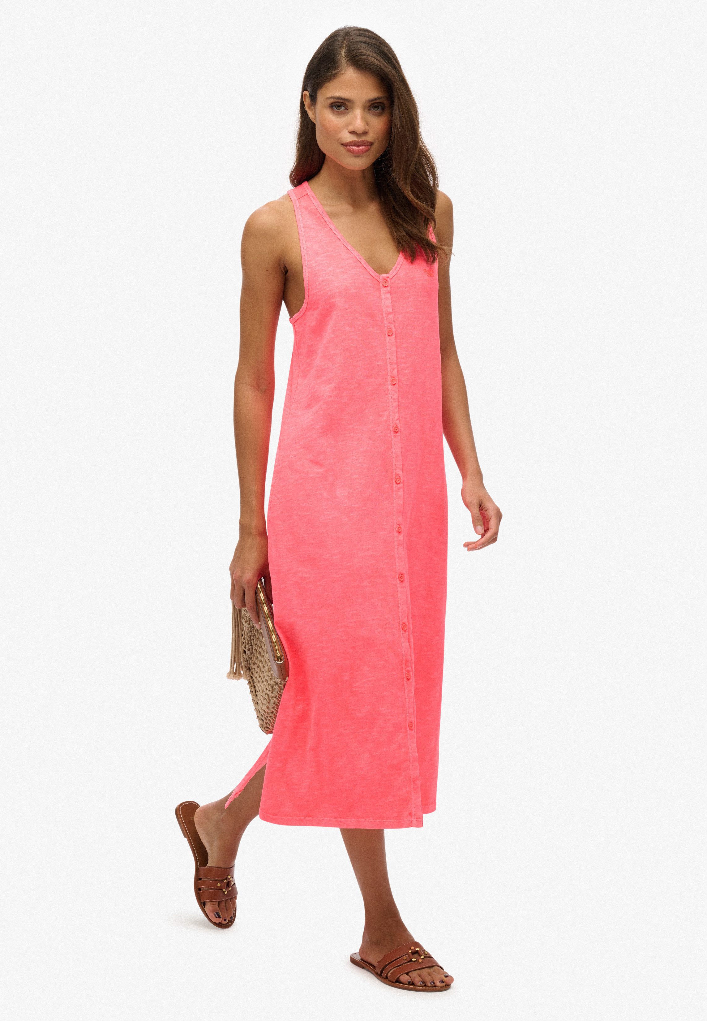 Superdry Jerseyjurk BEACH JERSEY VEST MIDI DRESS