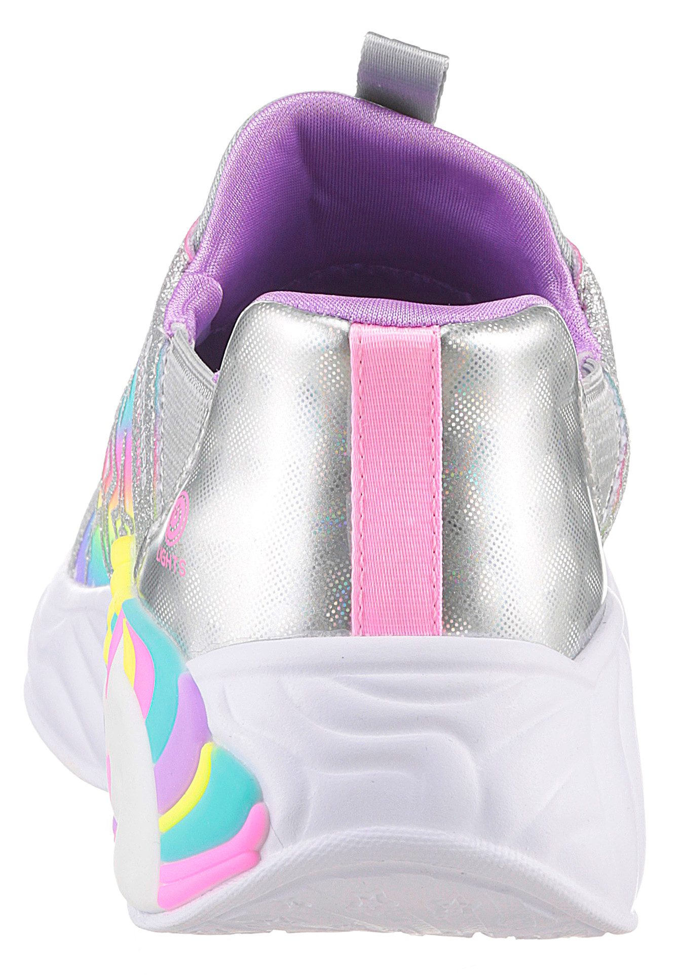 Skechers Slip-on sneakers UNICORN DREAMS LIGHTS , glitter-blink schoen om in te glijden, maat sjabloon om te downloaden