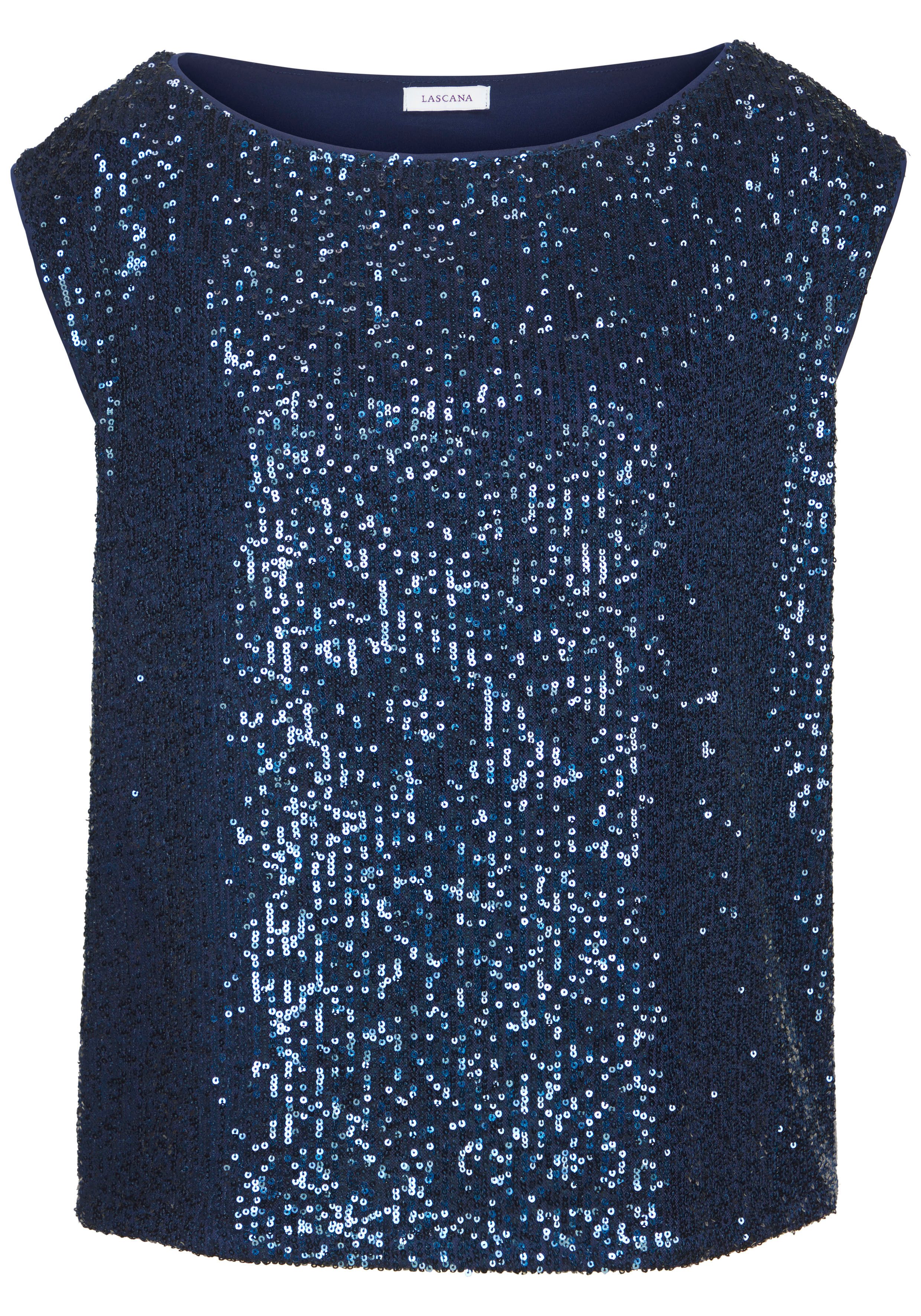 Lascana Shirt met pailletten met brede bandjes, partytop, feestelijk
