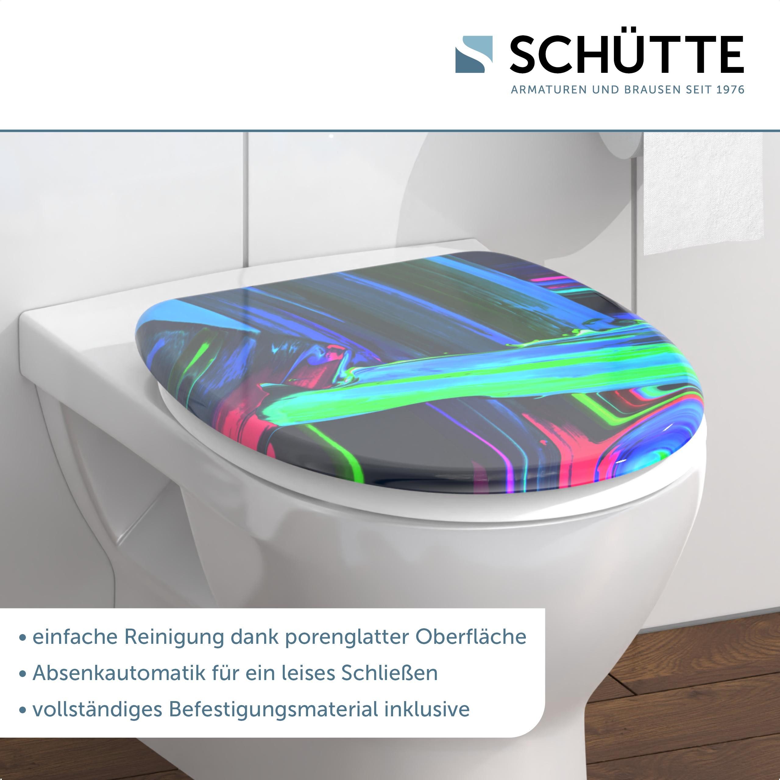 Schütte Toiletzitting Neon Paint Duroplast, soft-closemechanisme