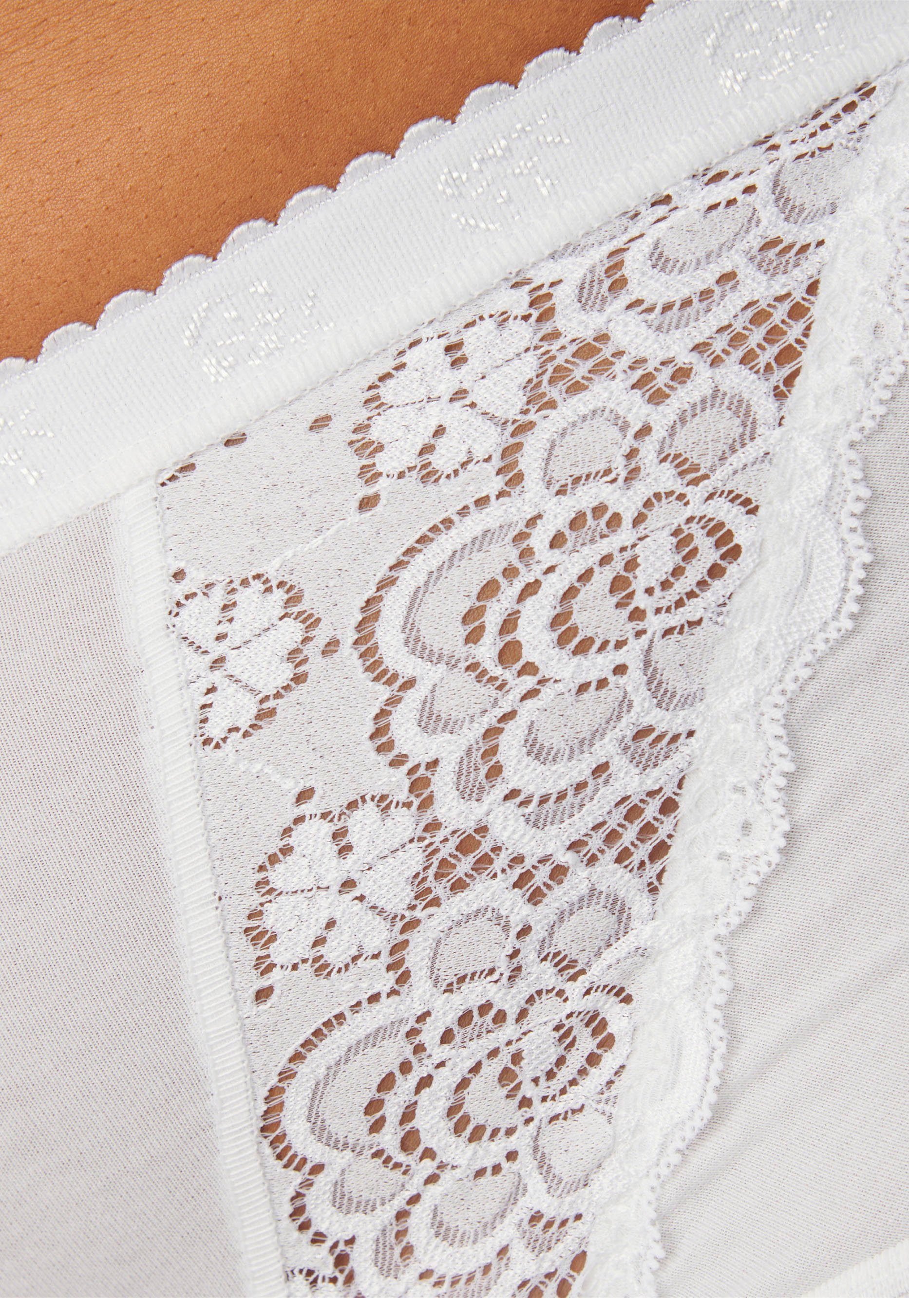Sloggi Slip Chic Maxi 4P met elastische kanten-inzetten (4 stuks, Set van 4)