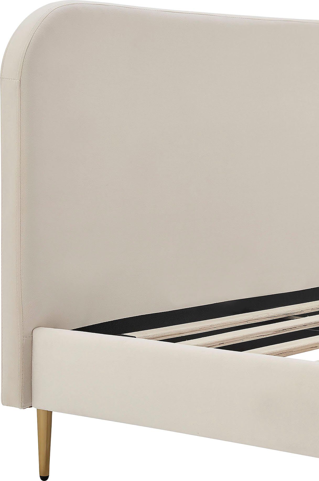 SalesFever Gestoffeerd bed Poten chroom goudkleur