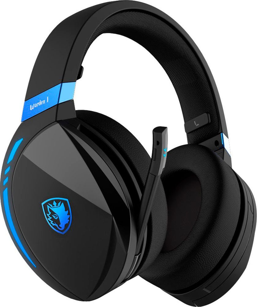 Sades Gaming-headset SADES Warden I SA-201 gaming headset, draadloos, zwart/blauw, USB