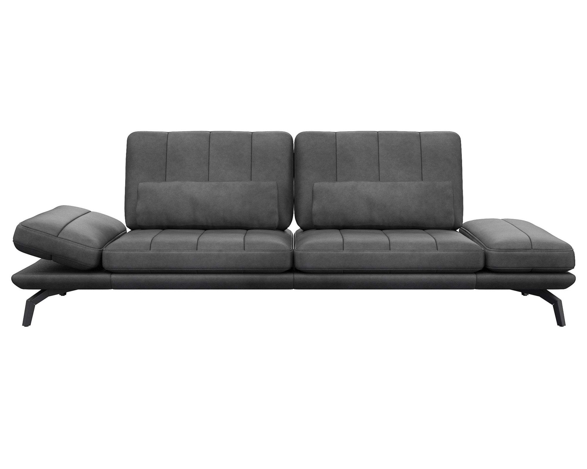 FLEXLUX 3-zitsbank Tropea multifunctionele bank, designbank, relaxfunctie, tv-bank, met armleuningverstelling en zitdiepteverstelling, breedte 252 cm