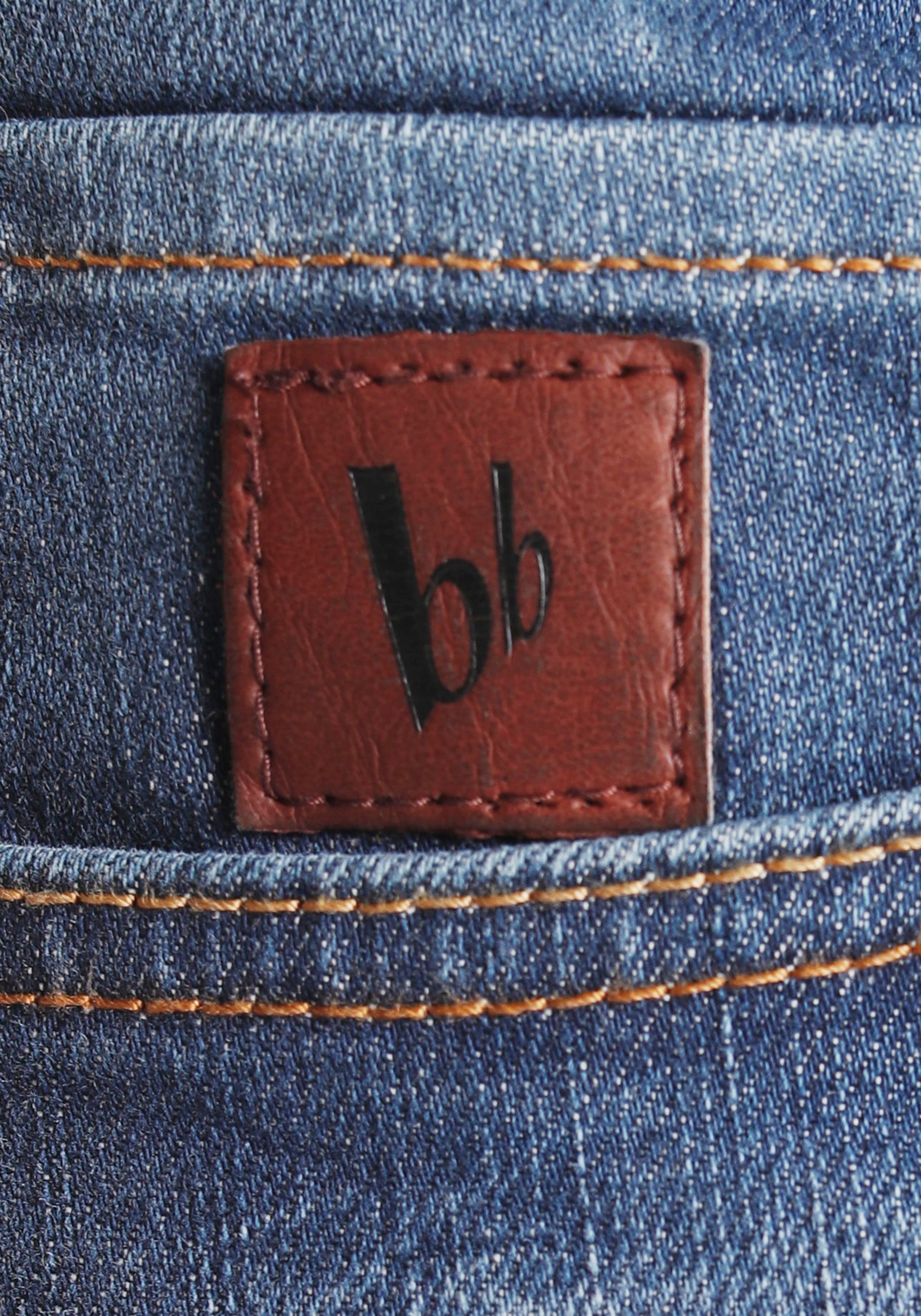 Bruno Banani Slim fit jeans Jimmy (stretch) smalle pijp, lage taillehoogte, met knoopsluiting