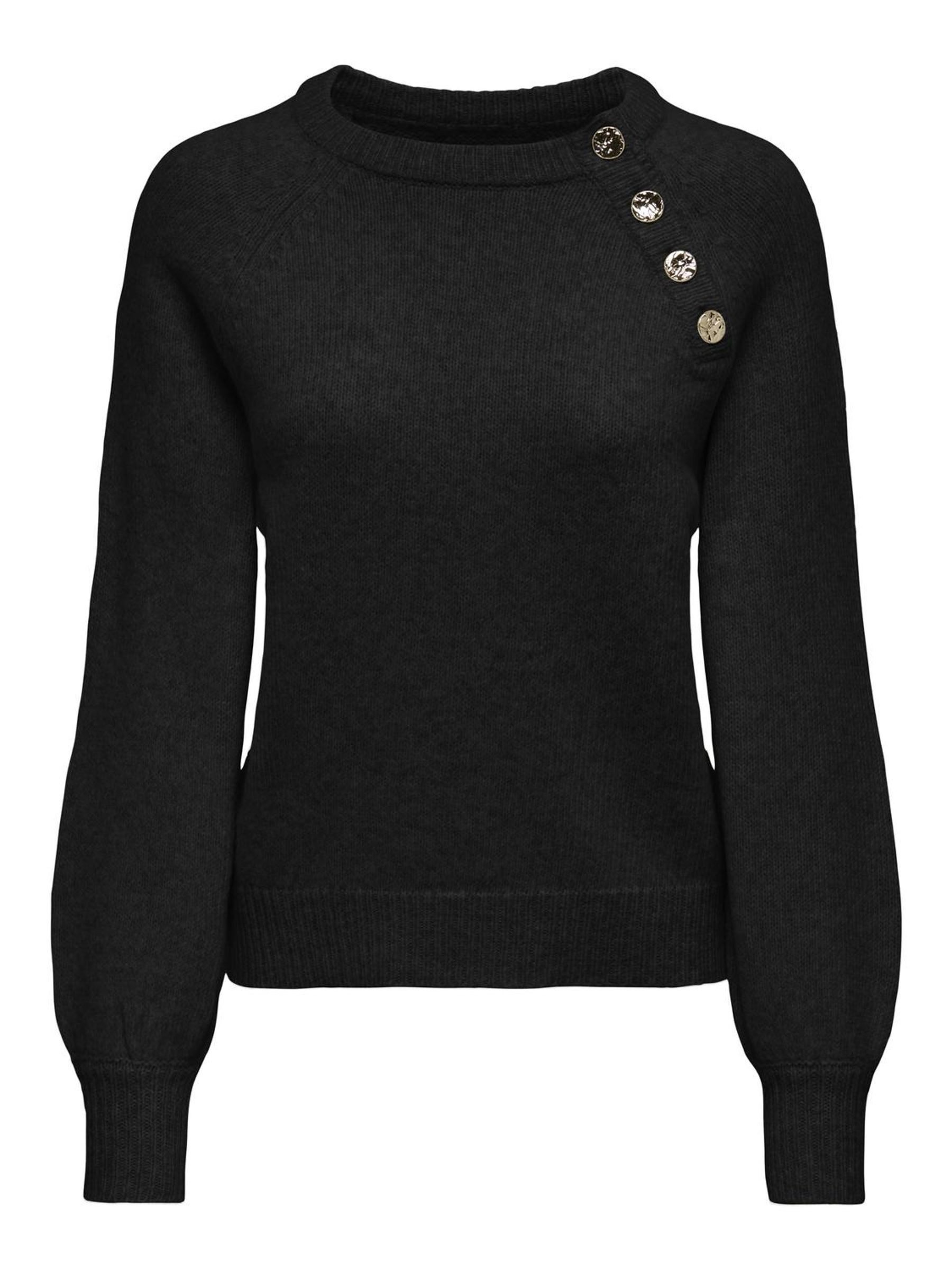 Only Trui met ronde hals ONLEMMA LS BUTTON ONECK EX KNT