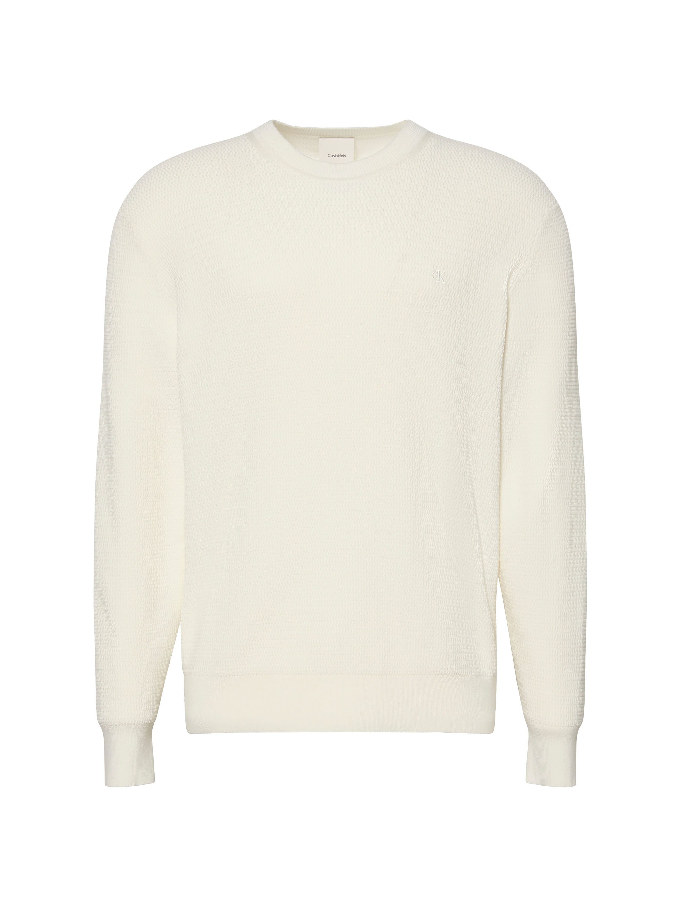 Calvin Klein Gebreide trui LS TXTR CTTN CRWNK S