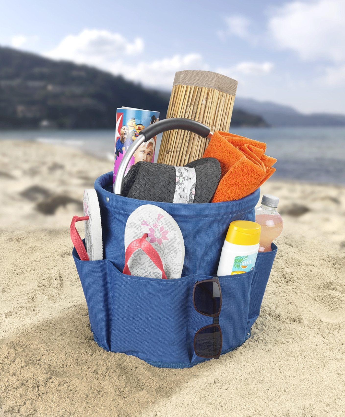 Maximex Organizer Universal-Reinigungs-Caddy Multifunctioneel mand met 6 buitenzakken, ideaal voor huishouden, tuin & kamperen