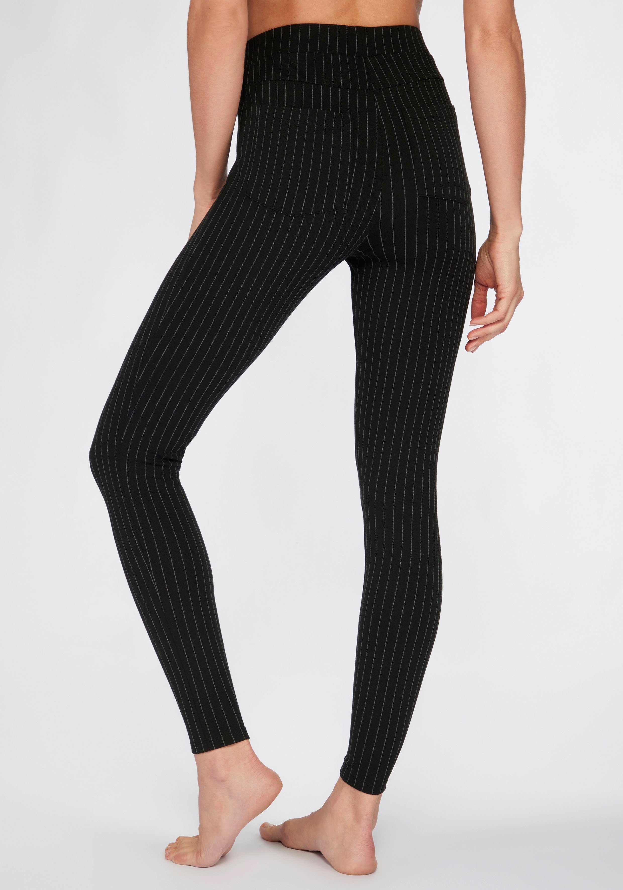 Lascana Legging met krijtstrepen