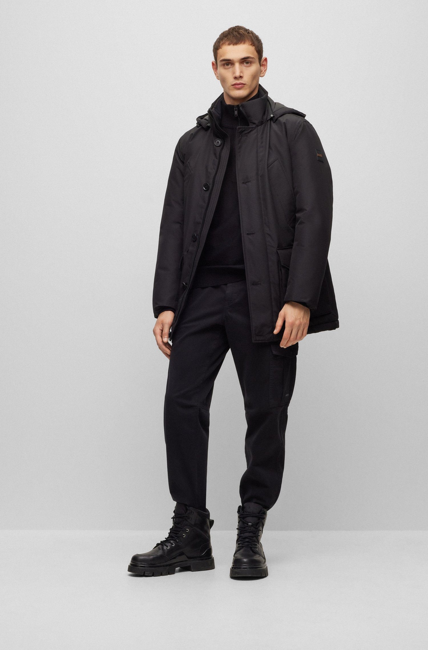 Boss Orange Outdoorjack Osiass met knoopsluiting