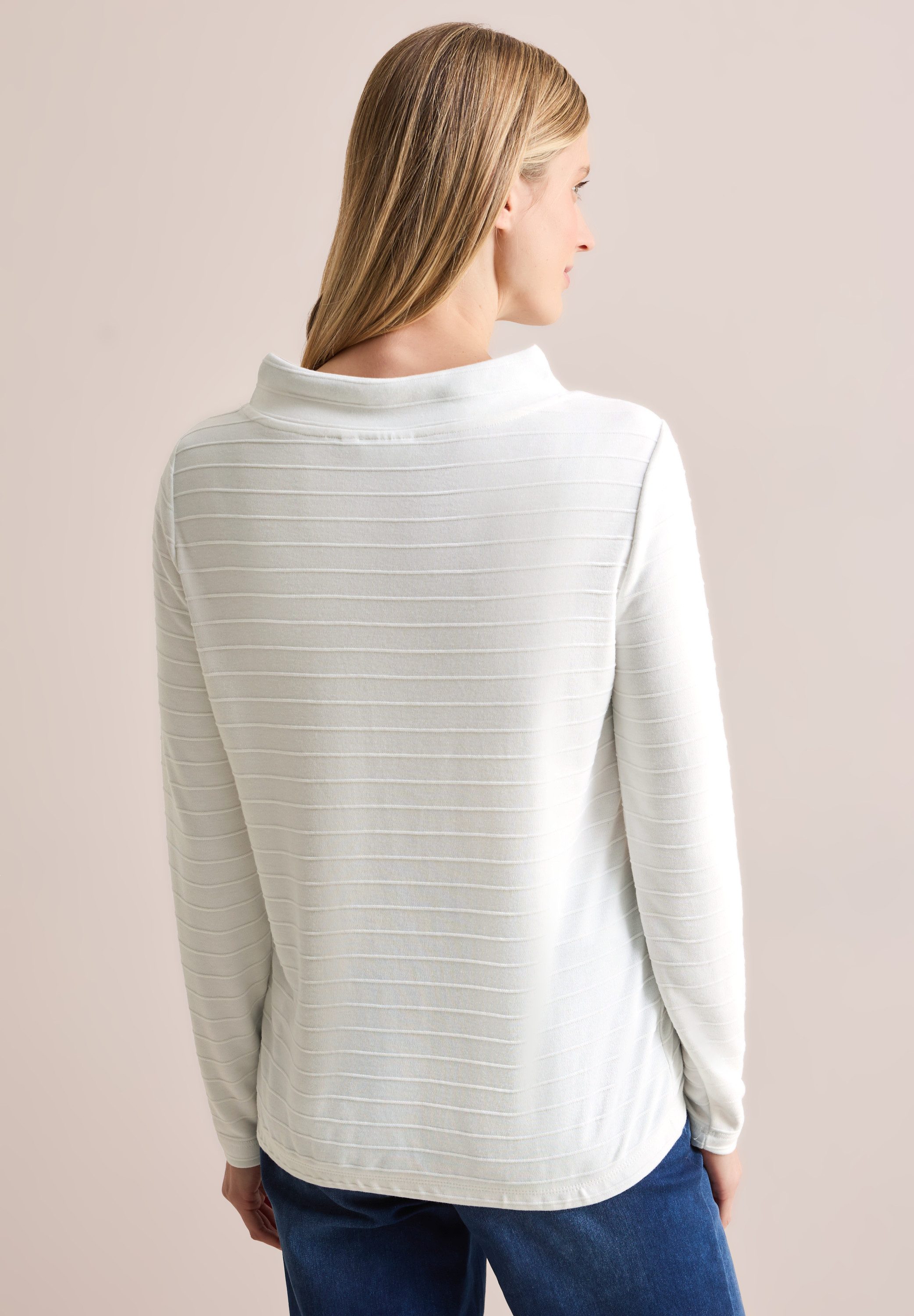 Cecil Shirt met lange mouwen met structuur