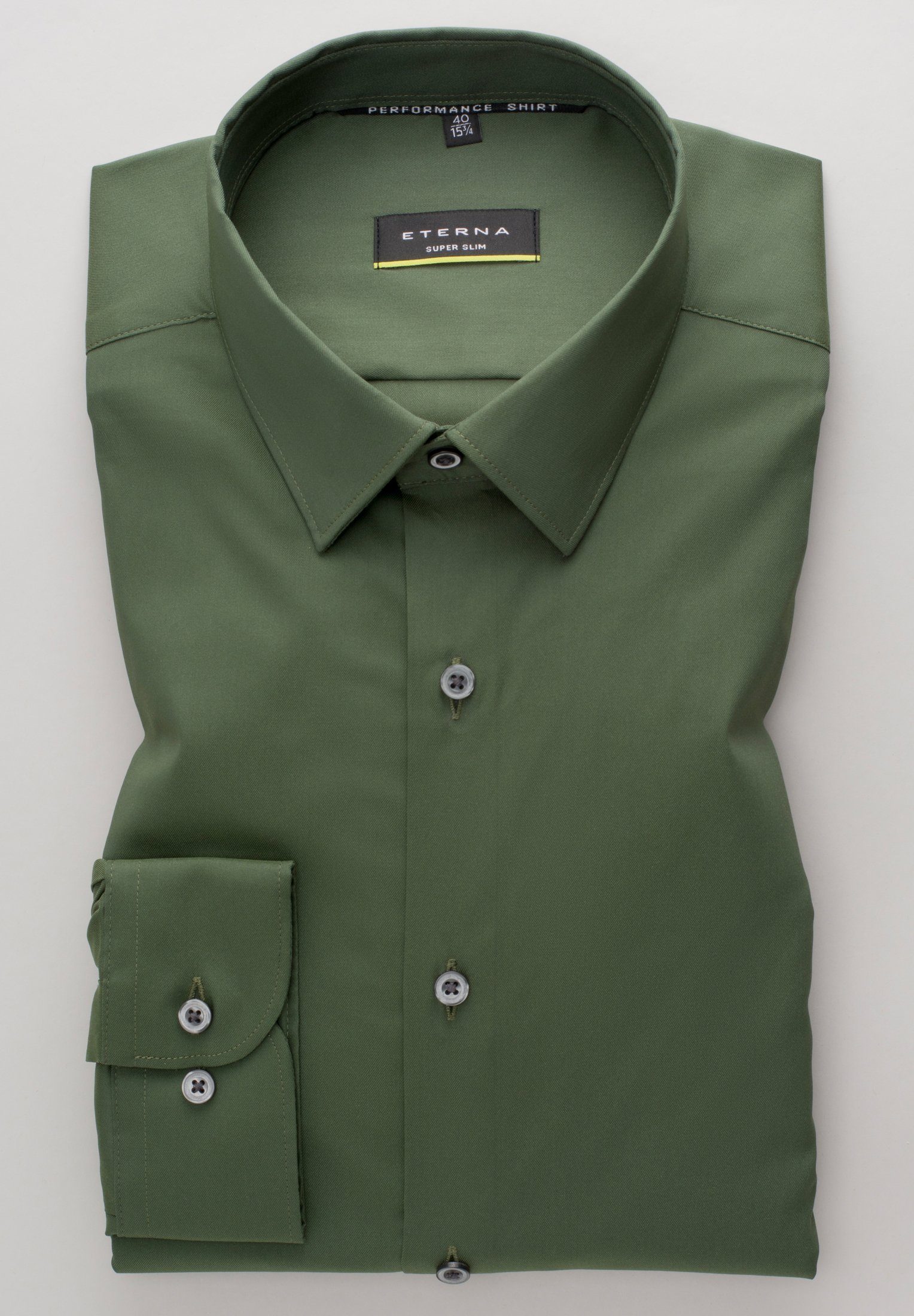Eterna Overhemd met lange mouwen SUPER SLIM EASY IRON (gemakkelijk te strijken)