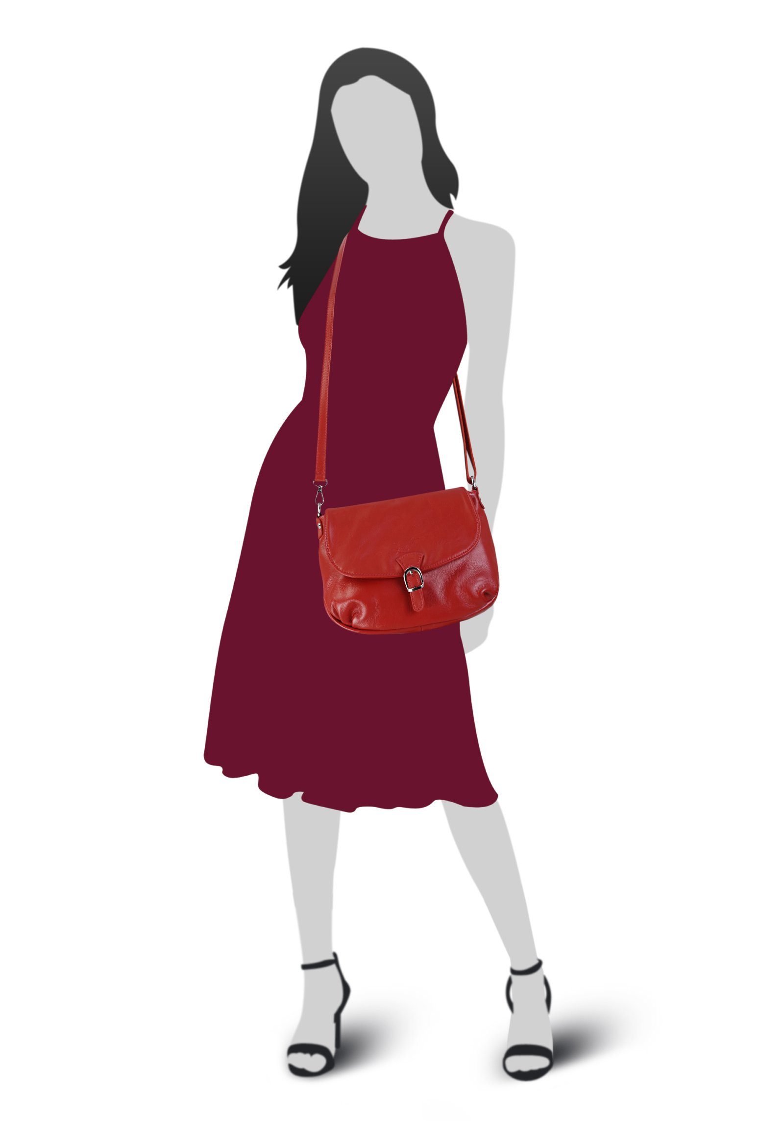 Samantha Look Schoudertas echt leer, made in italy