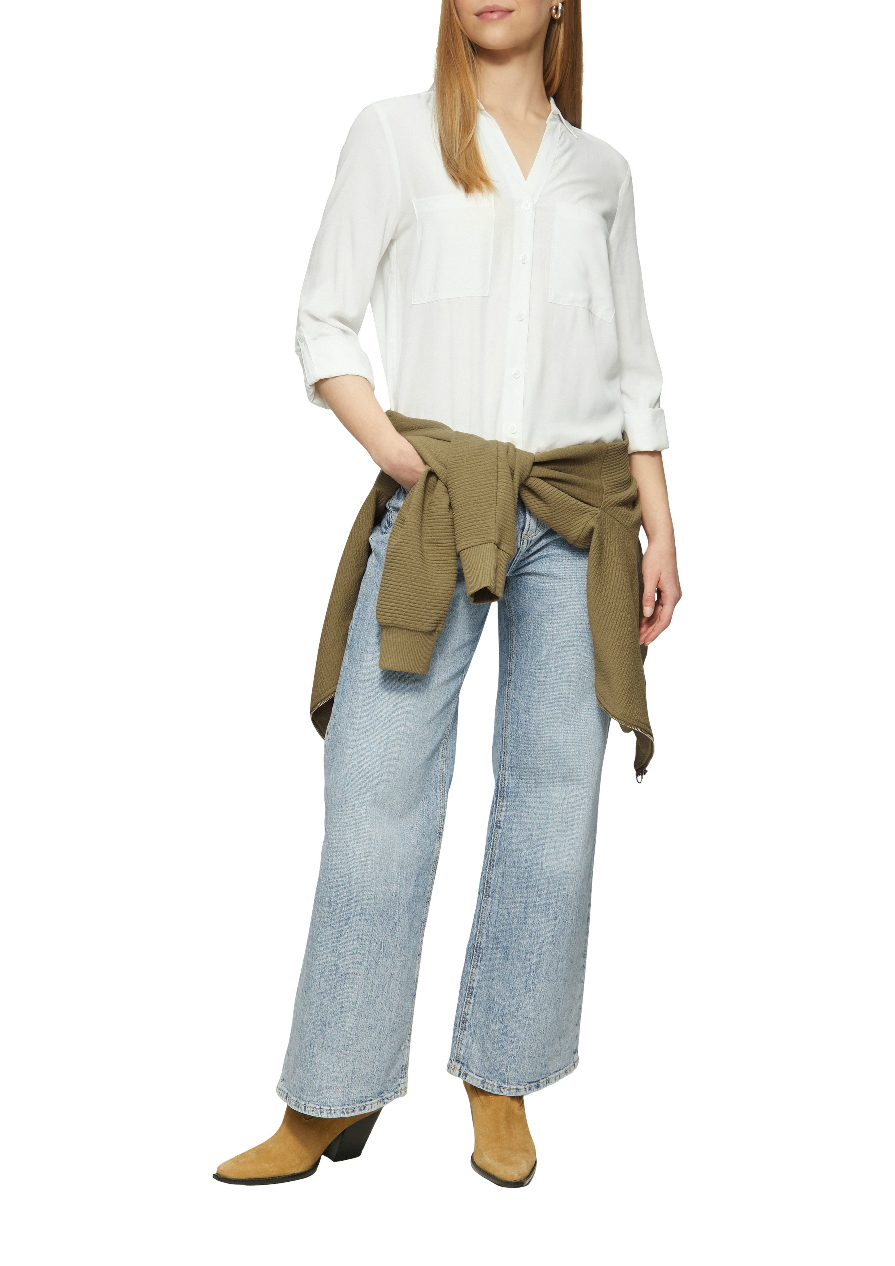 Q/S designed by Overhemdblouse met turn-upmouwen, nieuwe collectie