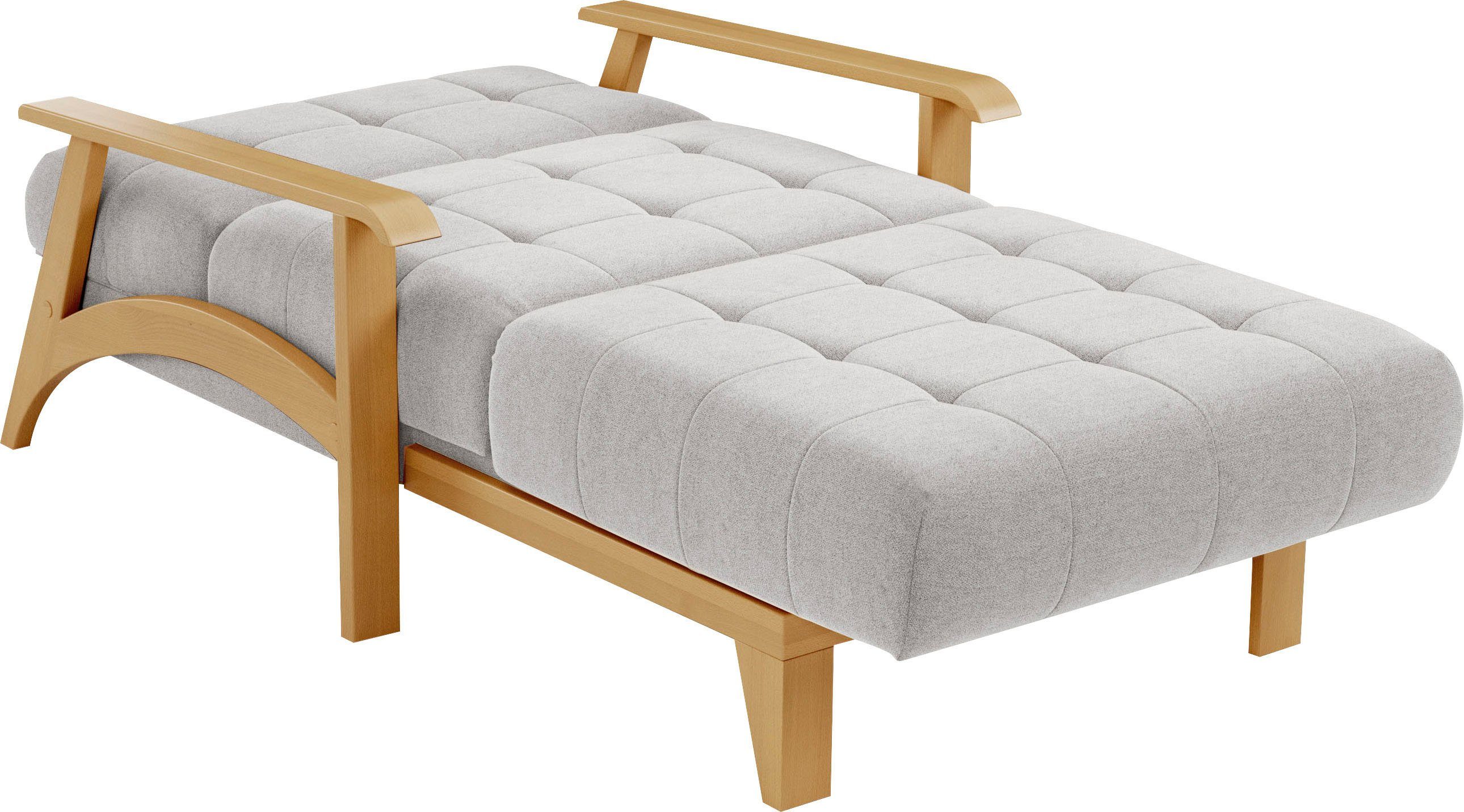 sit&more Récamier Billund Armleuningen van eikenkleurig beukenhout, verschillende bekledingen en kleuren