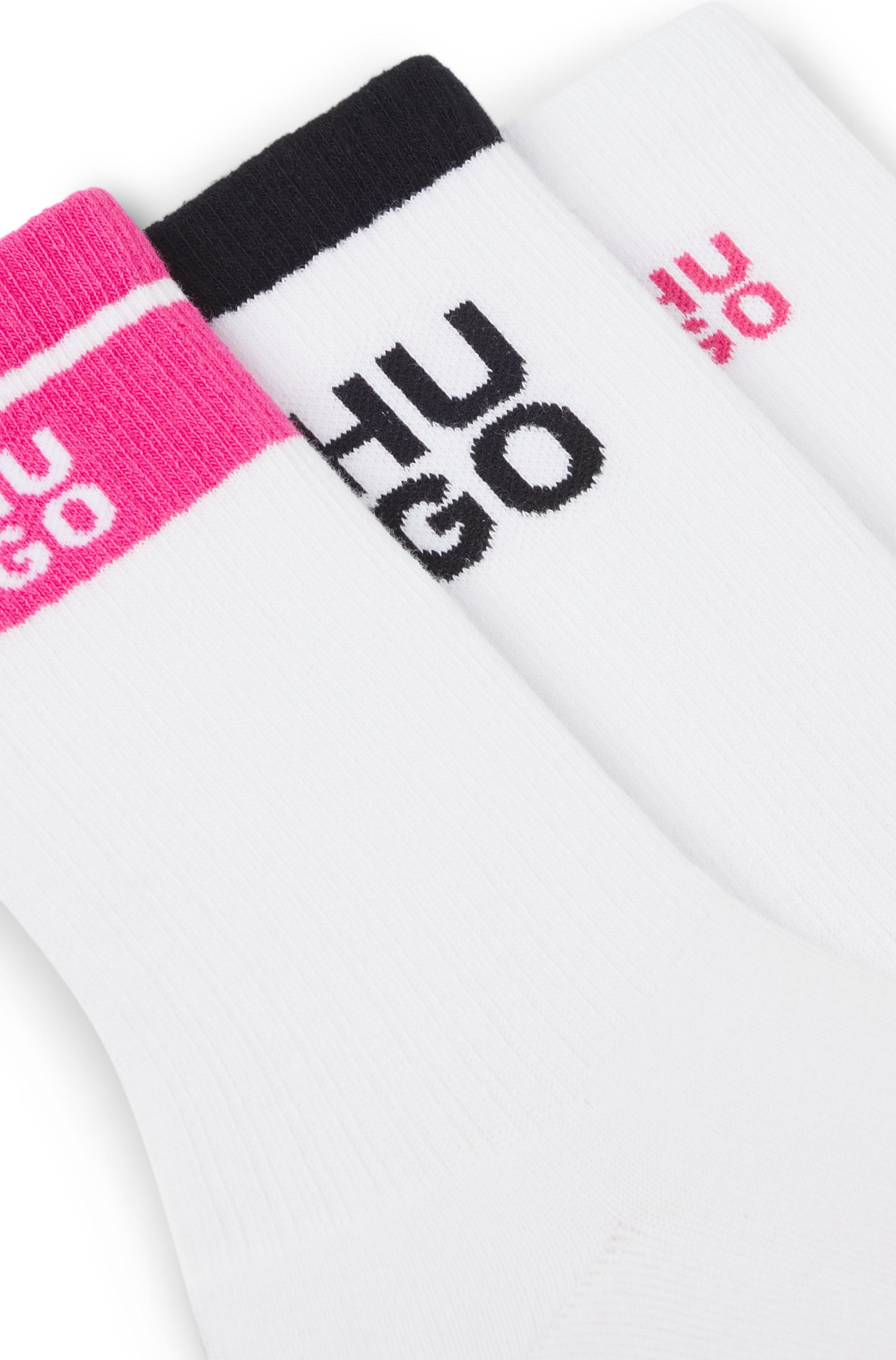 HUGO underwear Sokken 3P QS LOGO RIB CC met contrasterende logo-opdruk (3 paar, Set van 3)