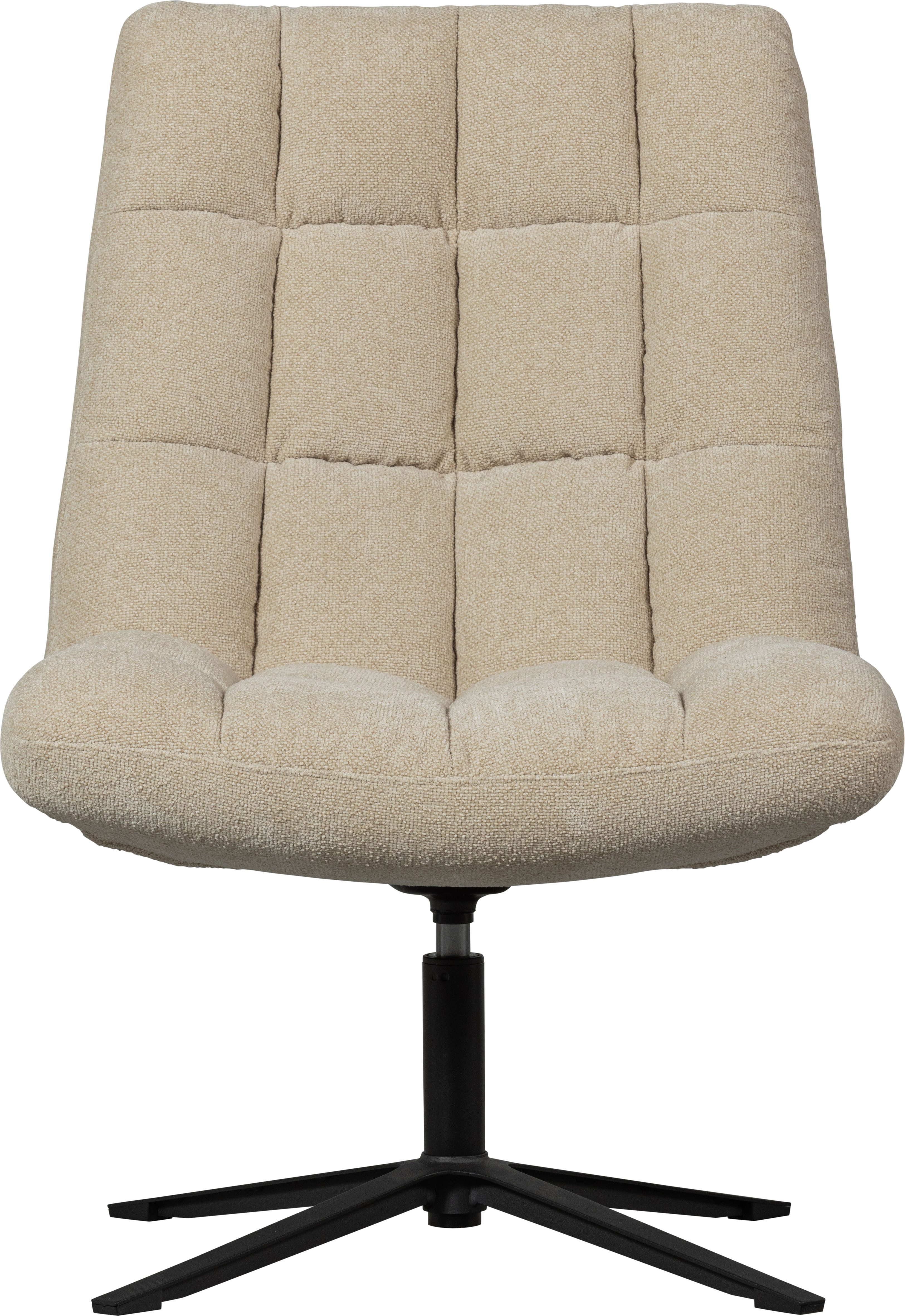 WOOOD Draaibare fauteuil Job Bouclé-bekleding, relaxstoel, H 101 cm x B 70 cm