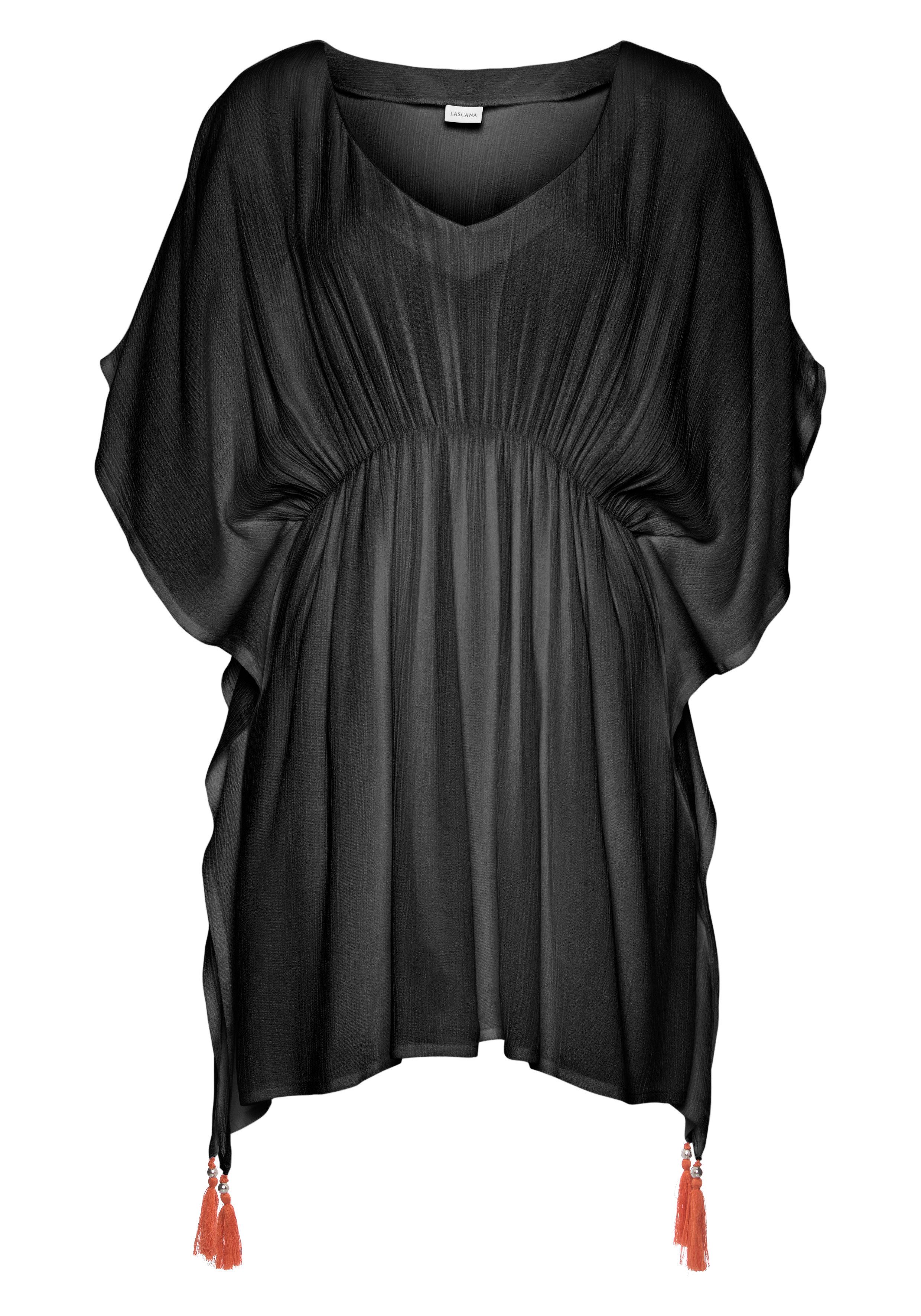 Lascana Tuniek gemaakt van crêpe viscose, blousejurk, strandkleding, transparant