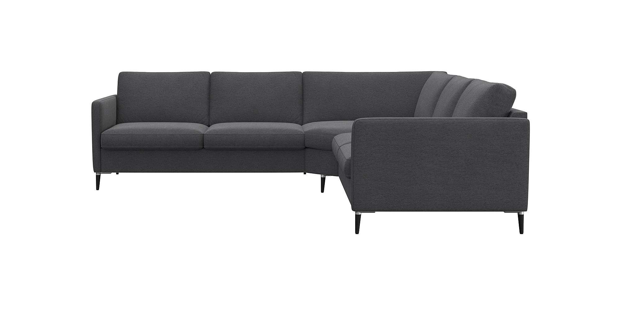 FLEXLUX Hoekbank Fiore, gelijkbenig, super zitcomfort door koudschuim in de zitting grijs, hoekbanken