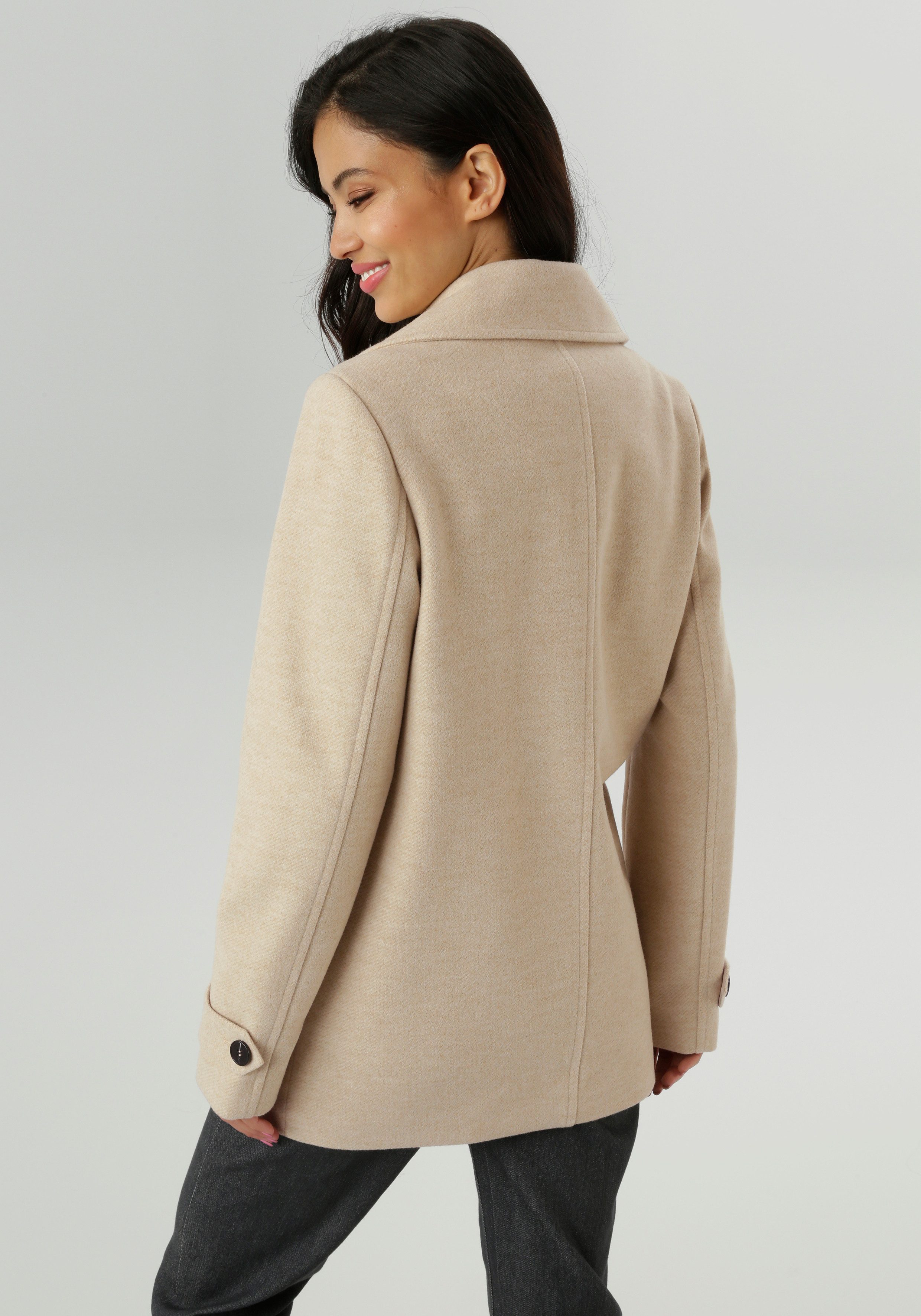 Aniston SELECTED Caban met brede reverskraag - nieuwe collectie