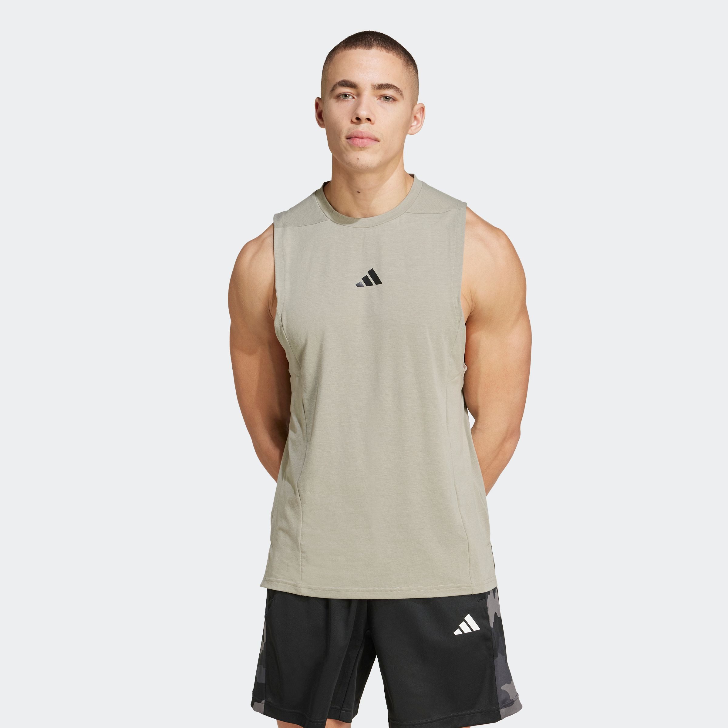 adidas Performance Tanktop D4T TANK heren tanktops maat M groen