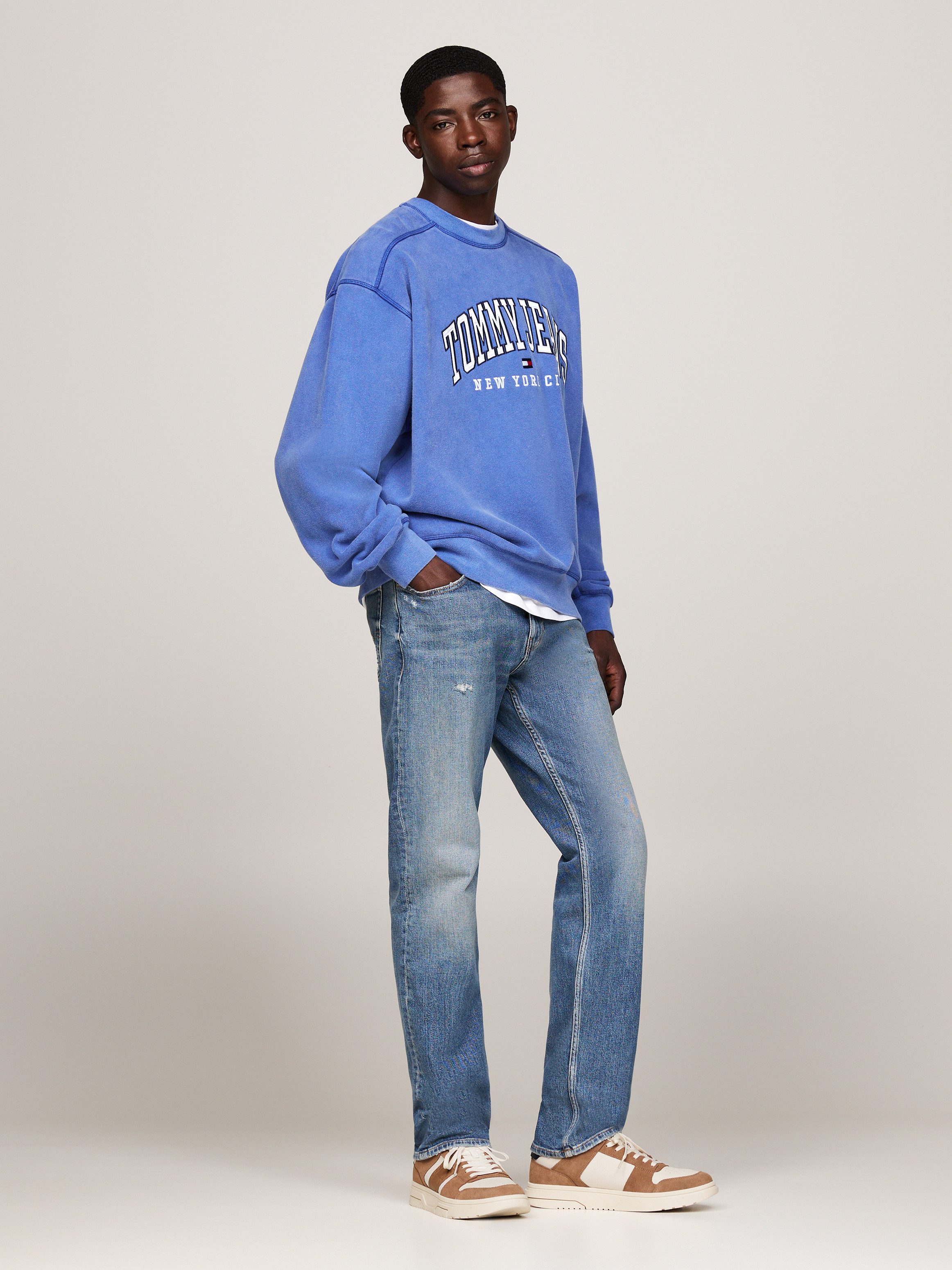 TOMMY JEANS Sneakers THE BROOKLYN MIX MAT. vrijetijdsschoen, lage schoen, veterschoen met zijlogo