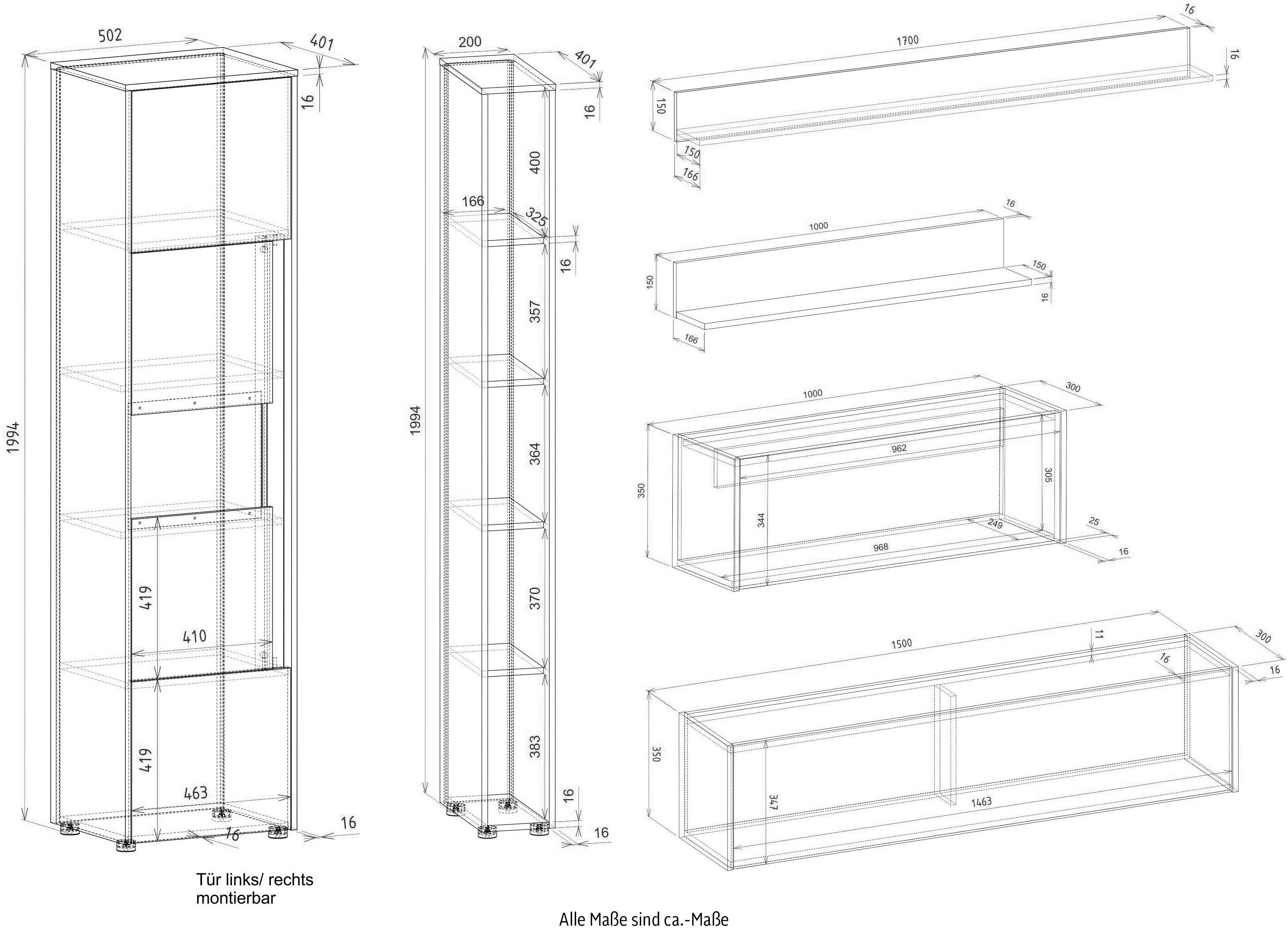 INOSIGN Set kantoormeubelen City/Giron Thuiskantoor (set, 5-delig)