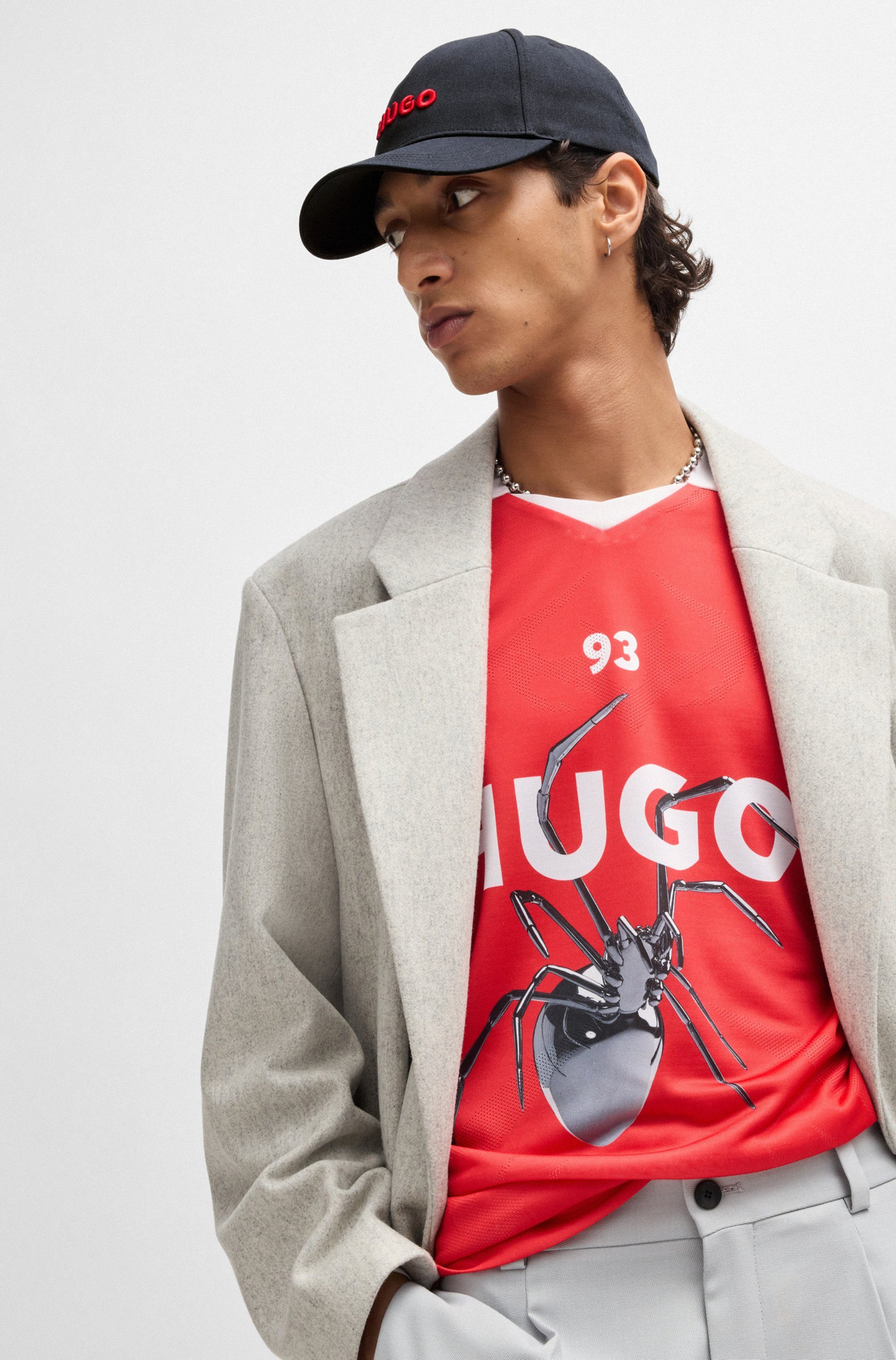 HUGO Baseball pet CAP met 3d logo borduursel, verstelbare sluiting, unisex