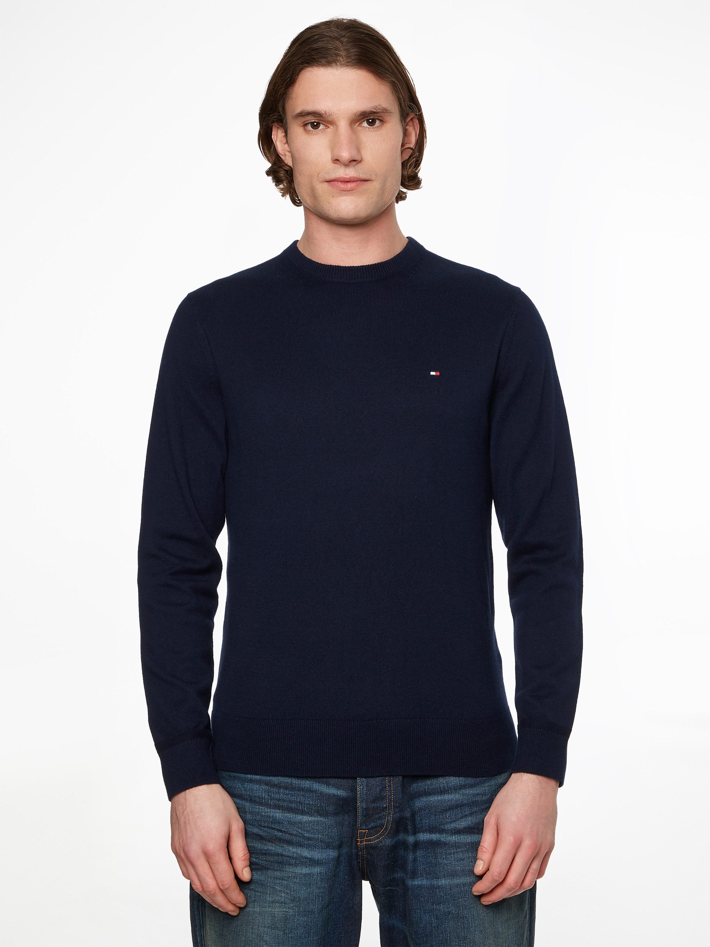 Tommy Hilfiger Trui met ronde hals PIMA ORG CTN CASHMERE CREW NECK
