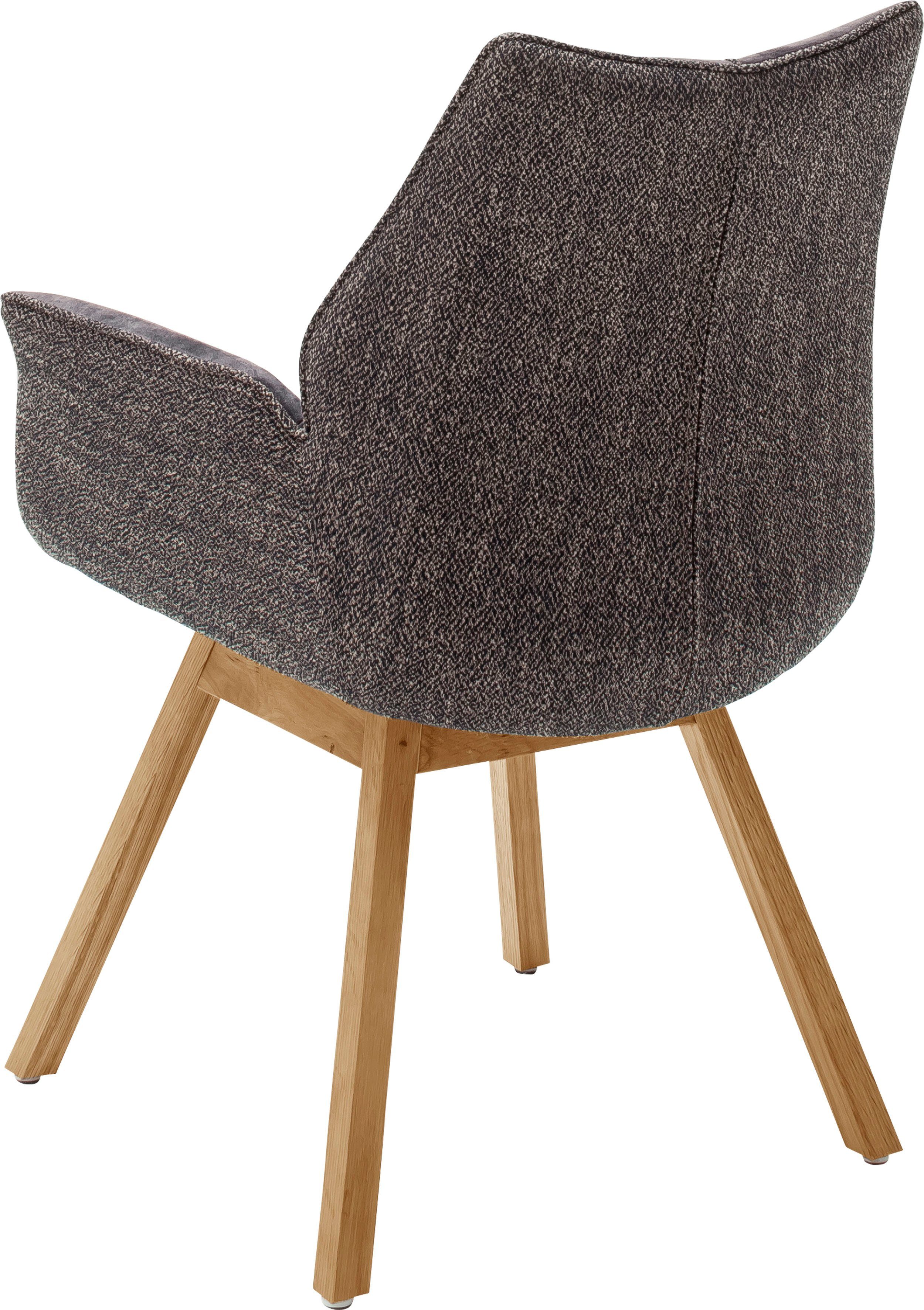 MCA furniture Stoel met armleuningen Tacoma set van 2 in vintage suède-look, 180° draaibaar, tot 120 kg belastbaar (set, 2 stuks)