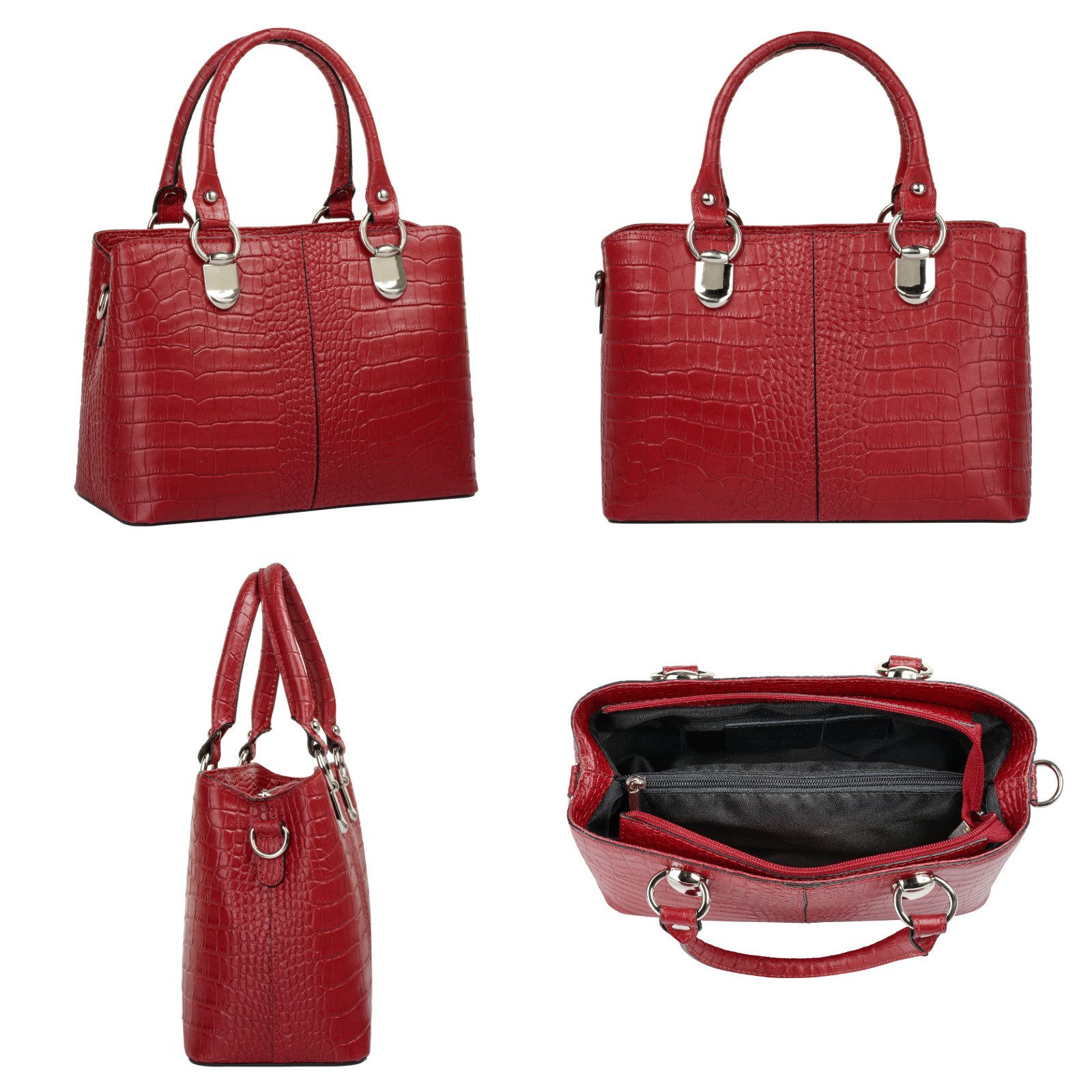 Cluty Schoudertas echt leer, made in italy