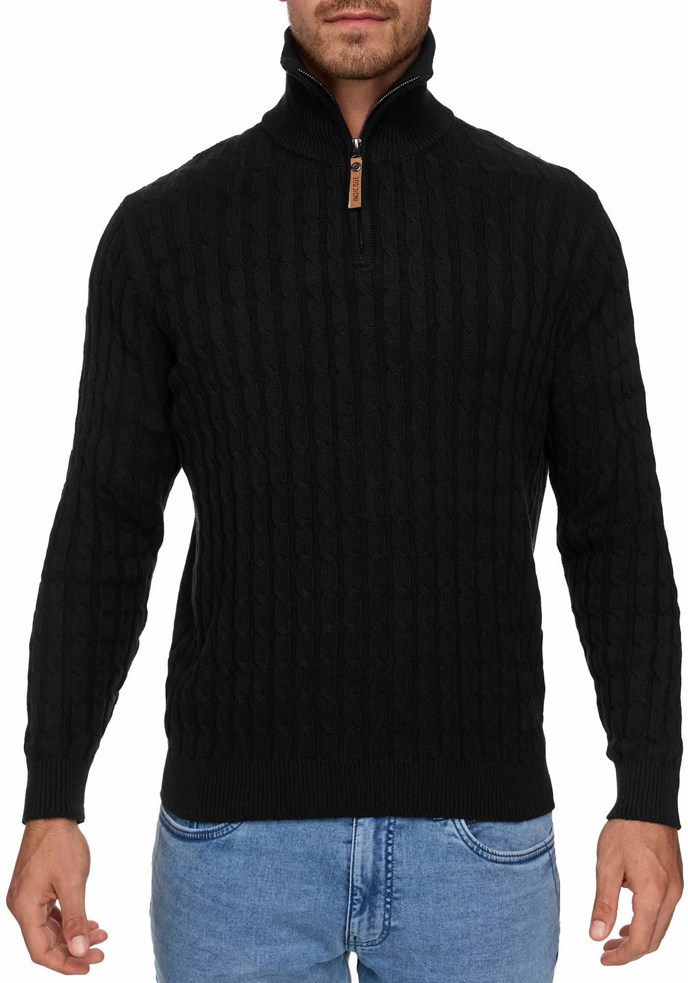 Indicode Schipperstrui Rufus heren pullovers maat L zwart