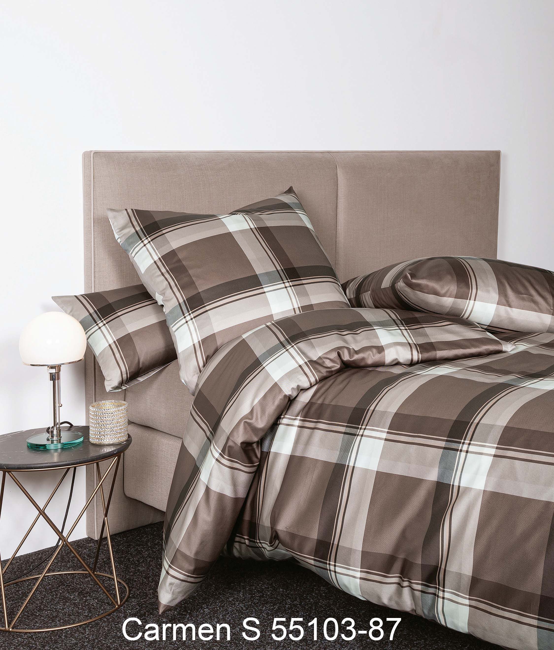 Janine Beddengoed Interlock-Jersey55103 08 dekbedovertrekken bruin