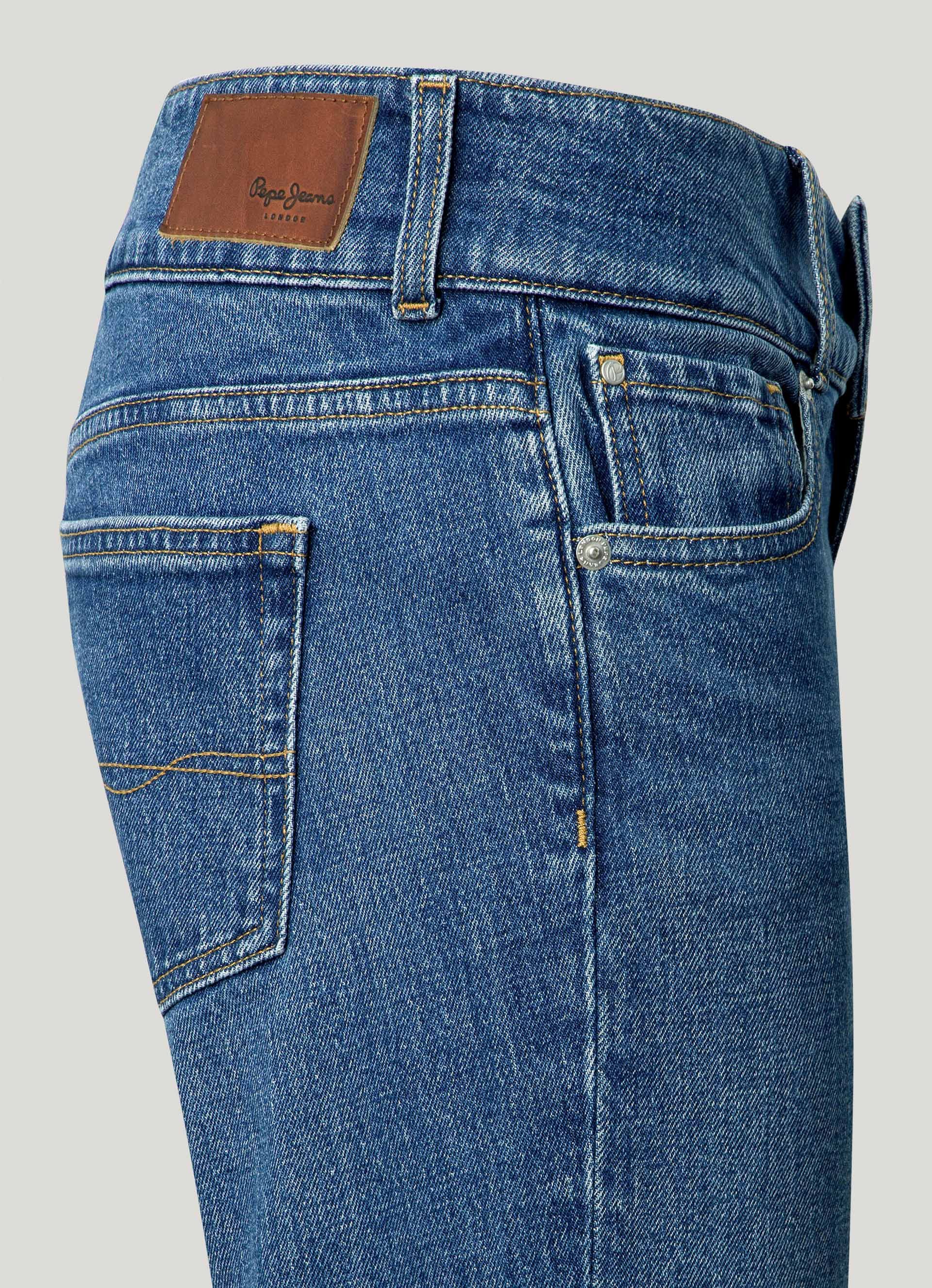 Pepe Jeans Straight jeans LW met dubbele knoopsluiting