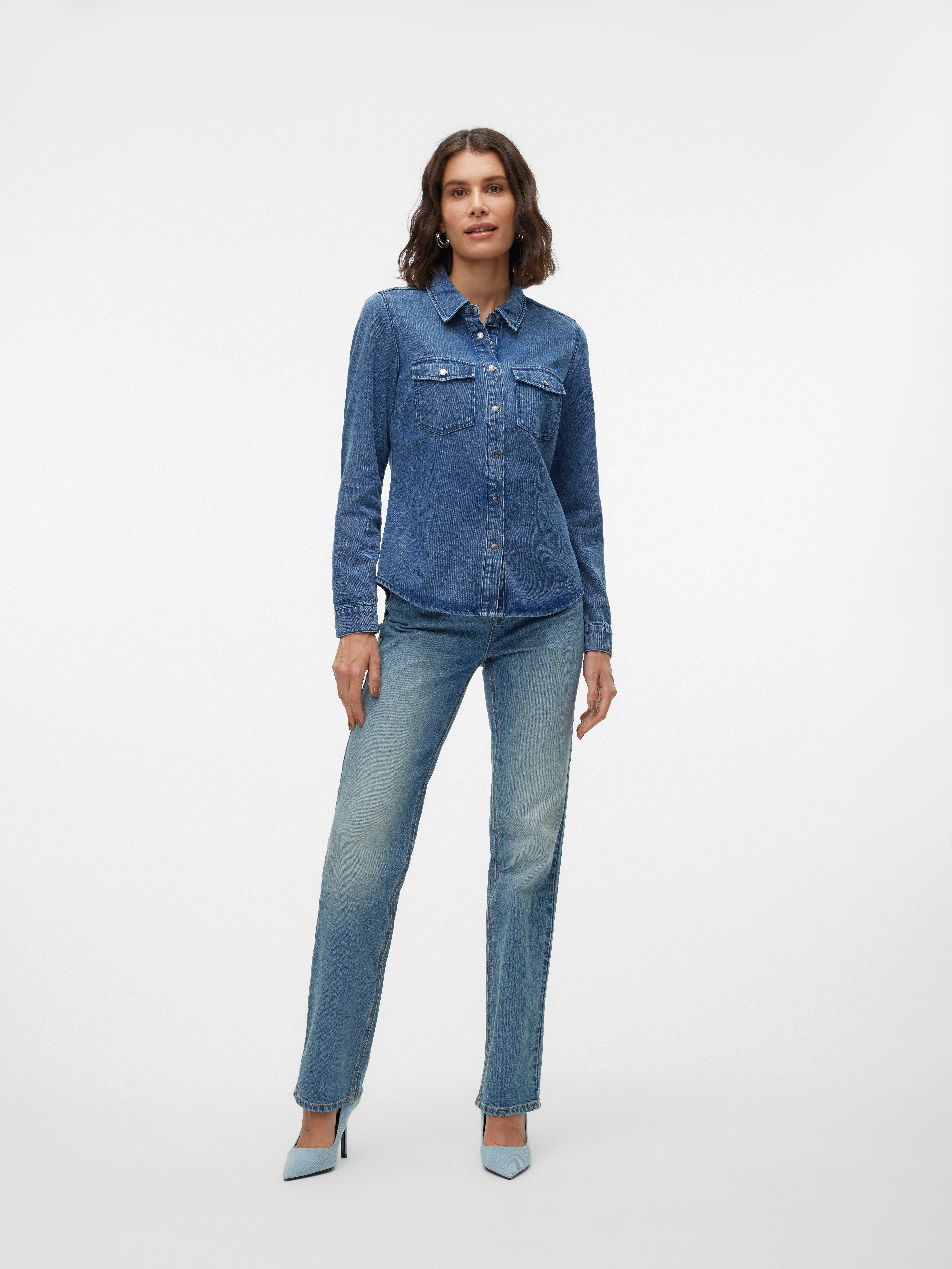 Vero Moda Jeans blouse VMJENNIE LS DENIM SHIRT MIX NOOS