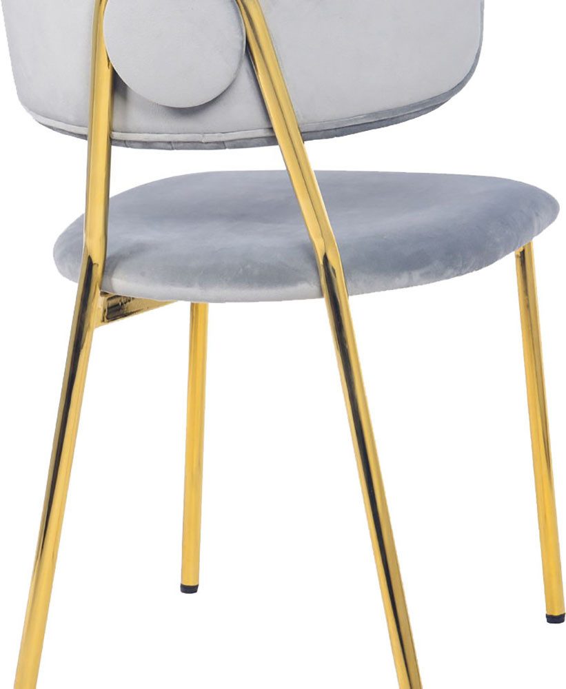 Kayoom Stoel Giselle 125 2-delige set, onderhoudsvriendelijke fluwelen bekleding met armleuningen, goudkleurige frame van roestvrij staal, fluwelen bekleding, decoratieve stiksels (set, 2 stuks)