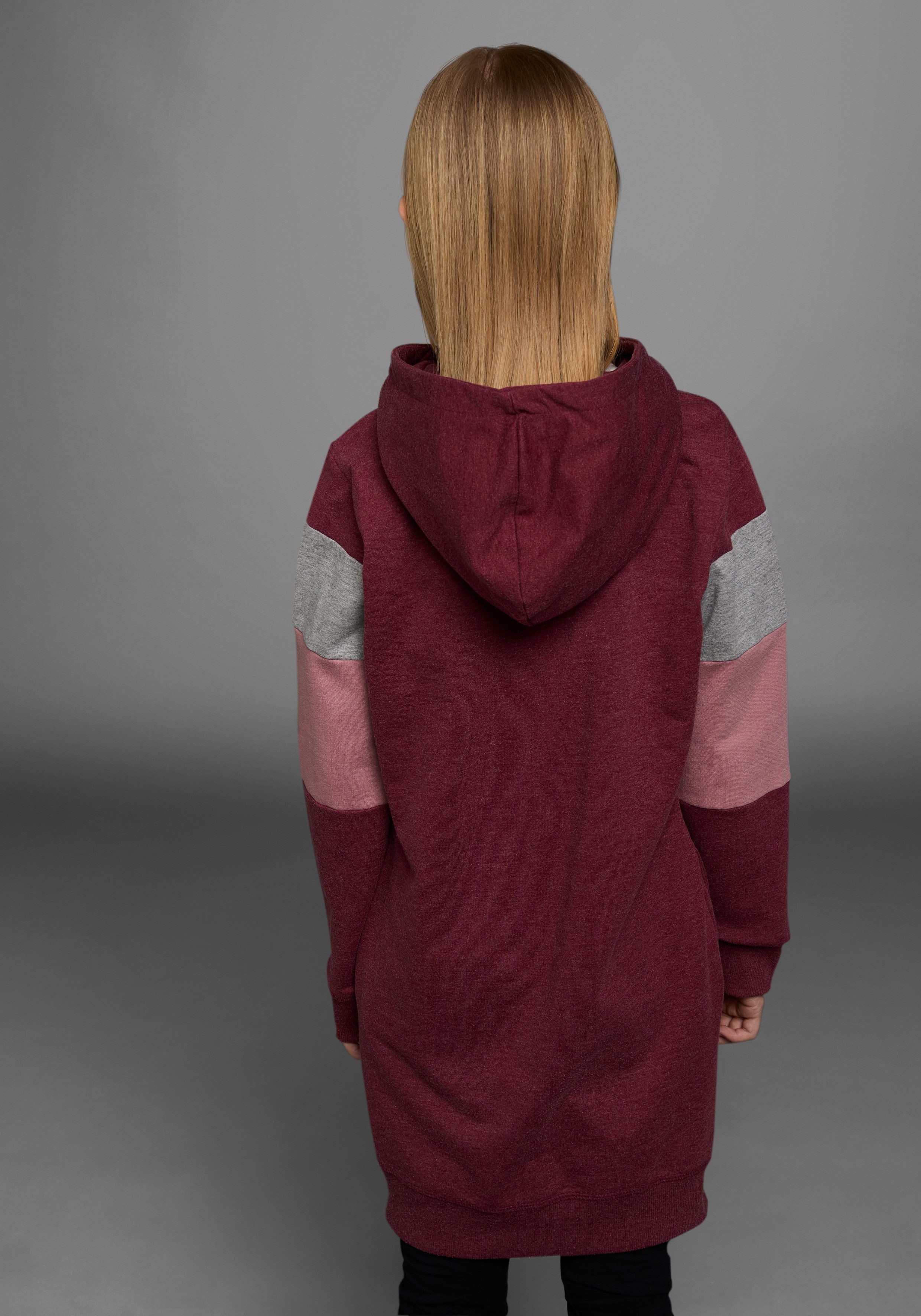 KIDSWORLD Sweatjurk lang, sportief streepdessin, van katoenmix, lange mouwen