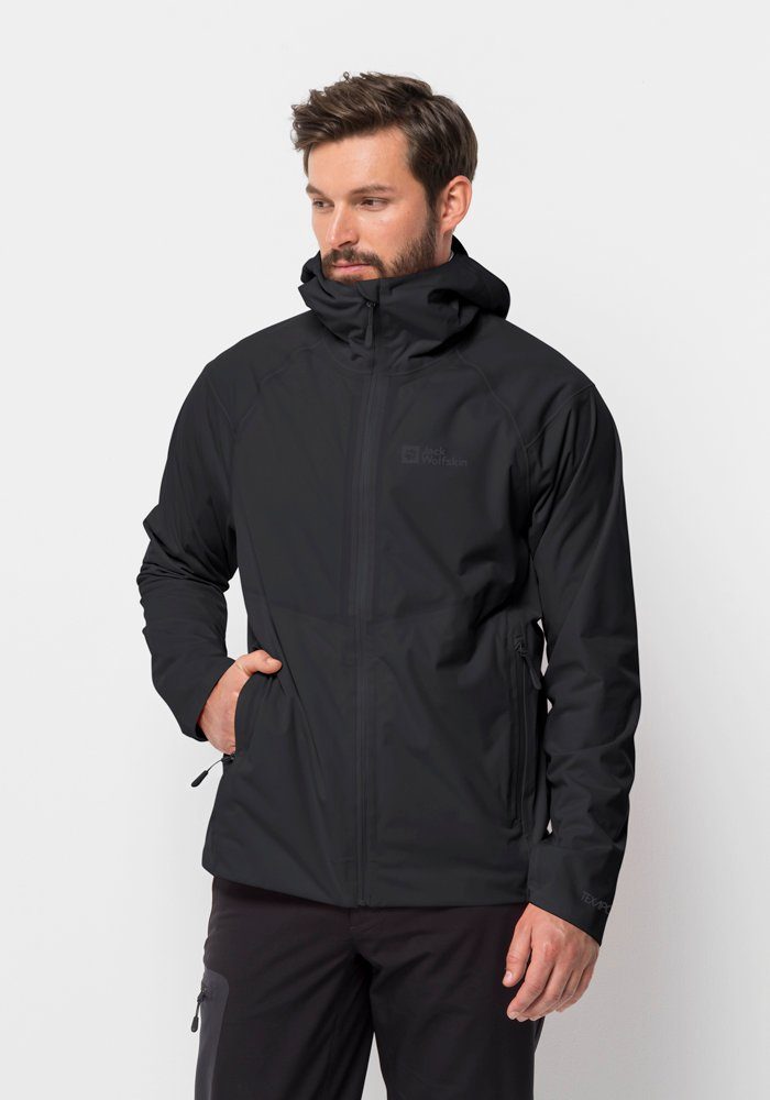 Jack Wolfskin Softshell-jack EMBERBERG 3L JKT M heren wandelen & outdoor maat M (50) grijs